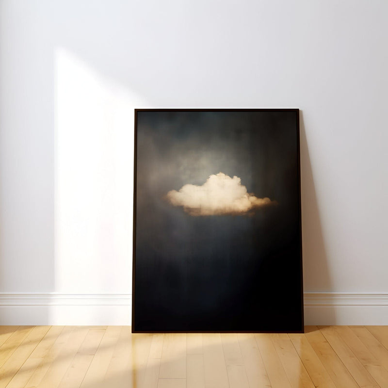 Vintage Moody Clouds Art – Minimalist Wall Decor | Serene Cloudscape Print