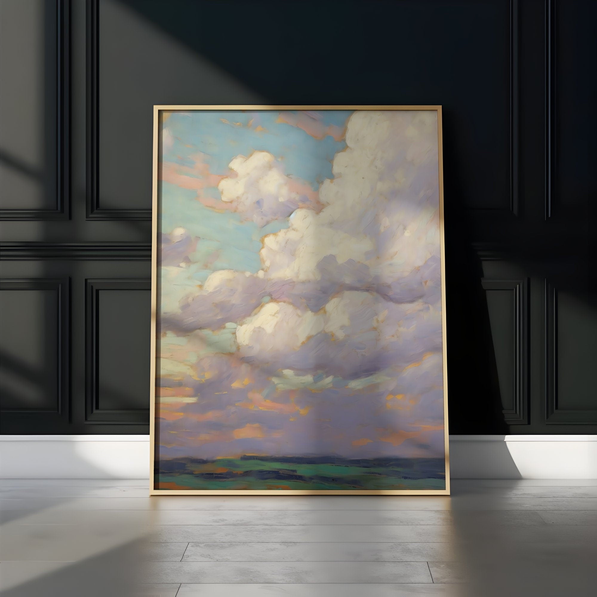 Impressionist Colorful Clouds Minimalist Interactive Wall Art