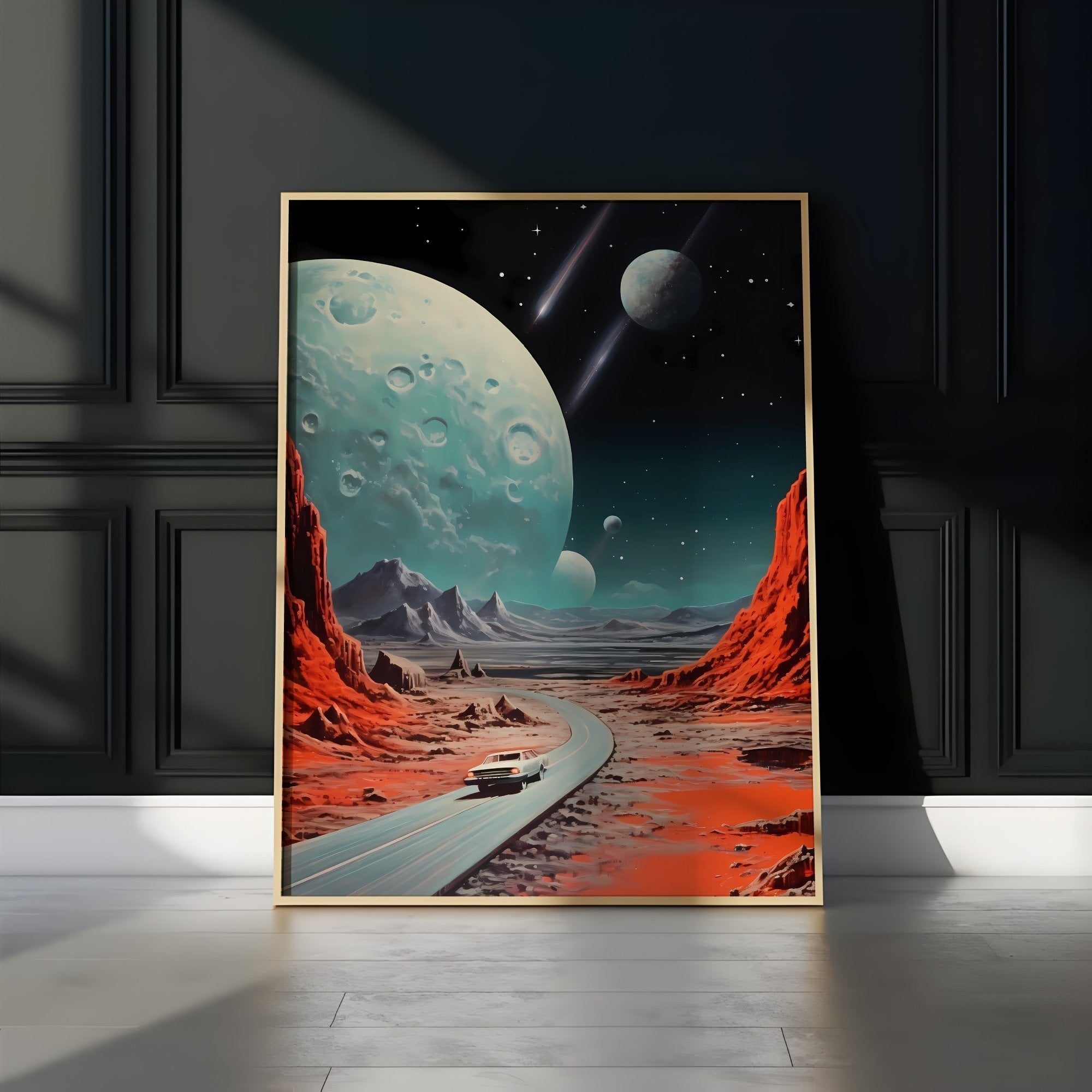 Dream Portal: Surreal Sci-Fi Collage Art | Retro-Futuristic & Vintage Cosmic Wall Decor