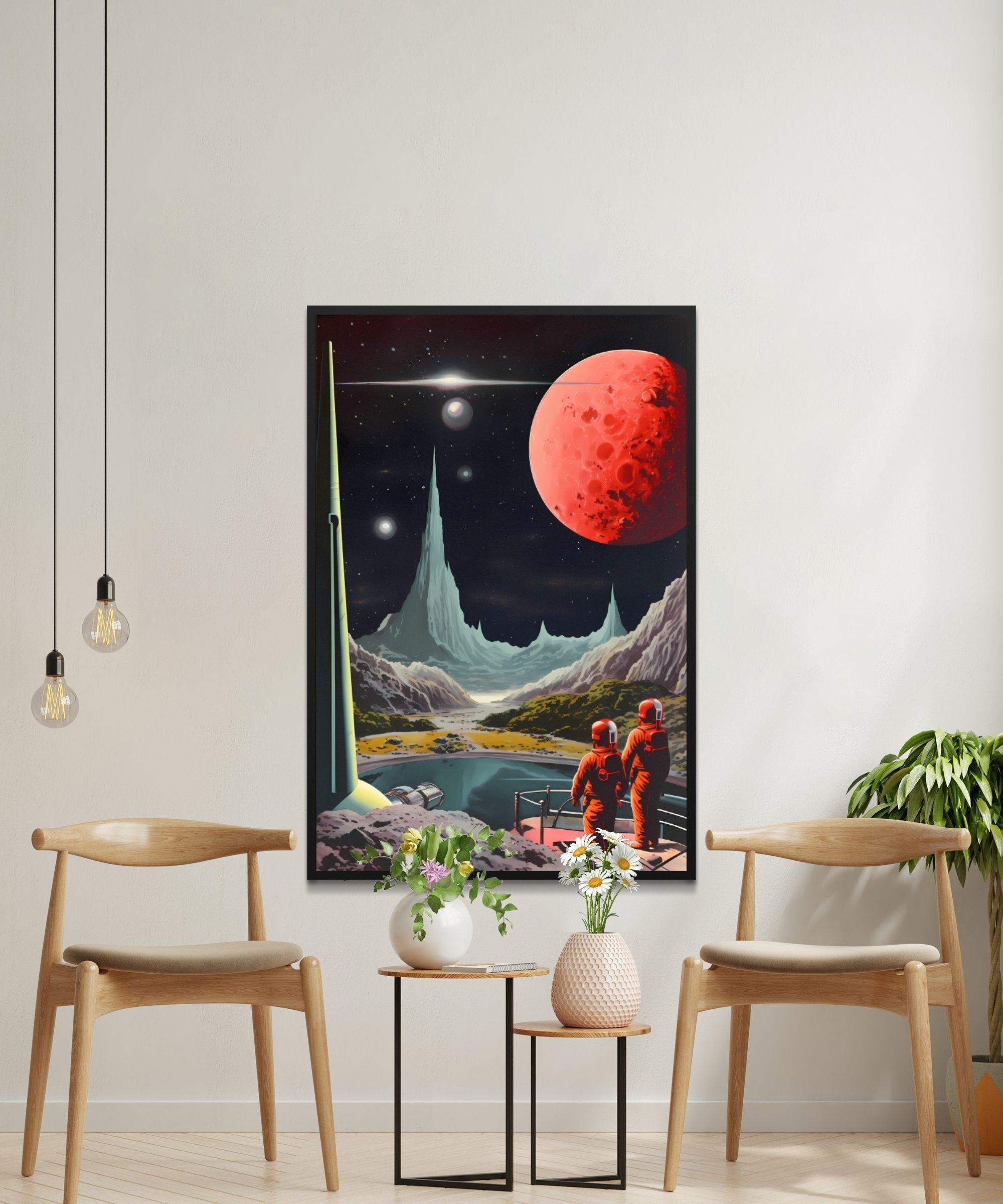 The Grand Tour: Vintage Space Tourism & Retro-Futurism Collage | Cosmic Adventure Wall Art