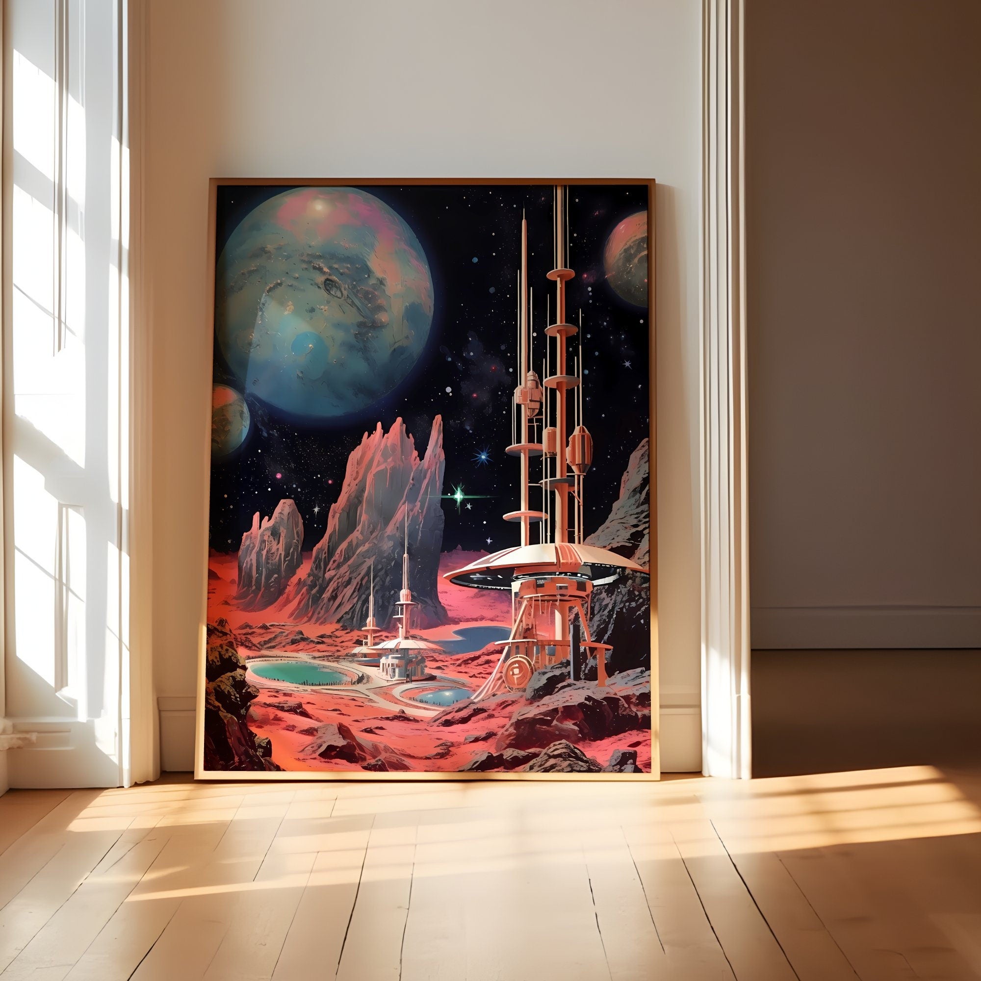 Alien Abode Vintage Space Interactive Wall Art