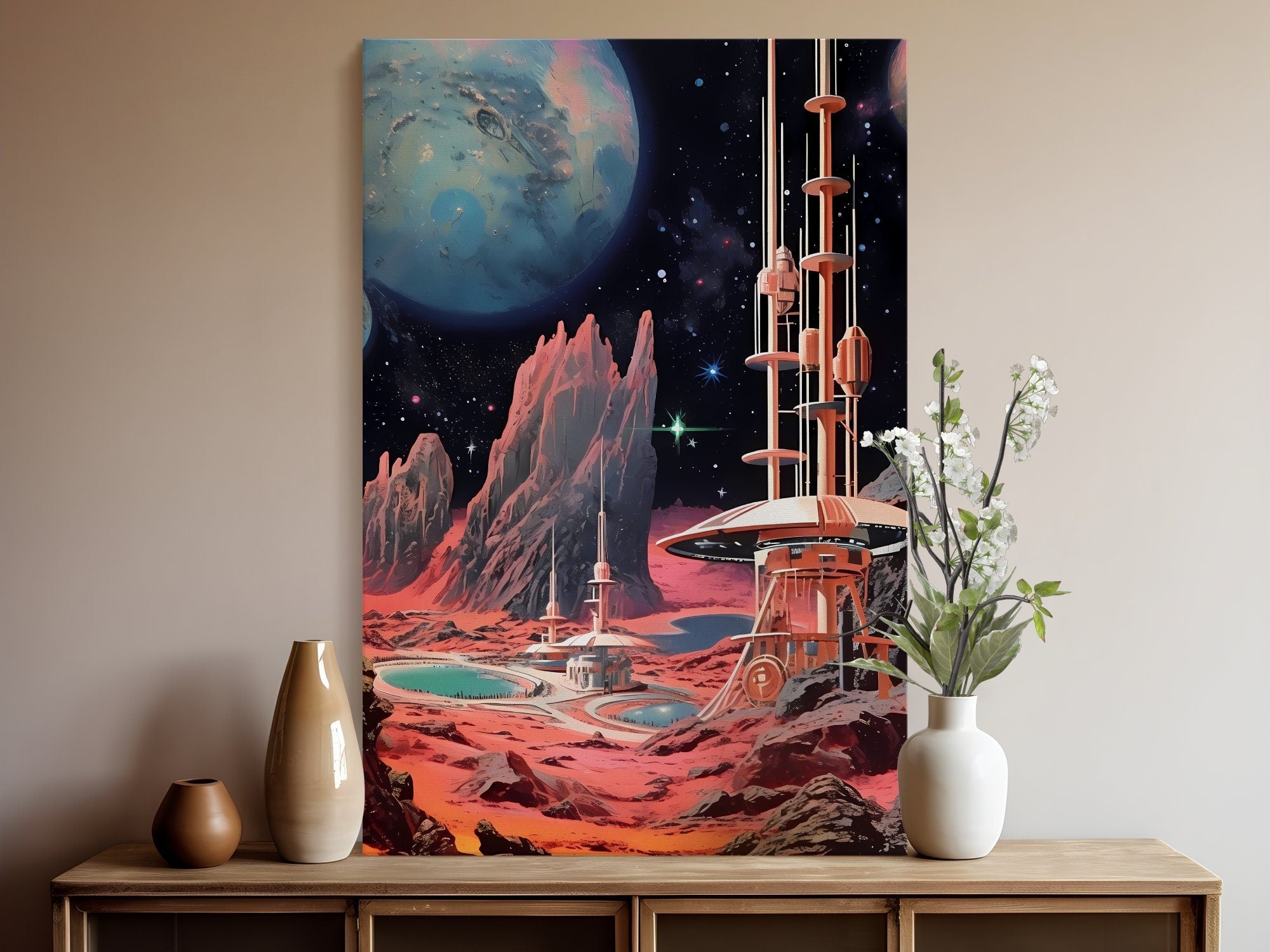 Alien Abode Vintage Space Interactive Wall Art