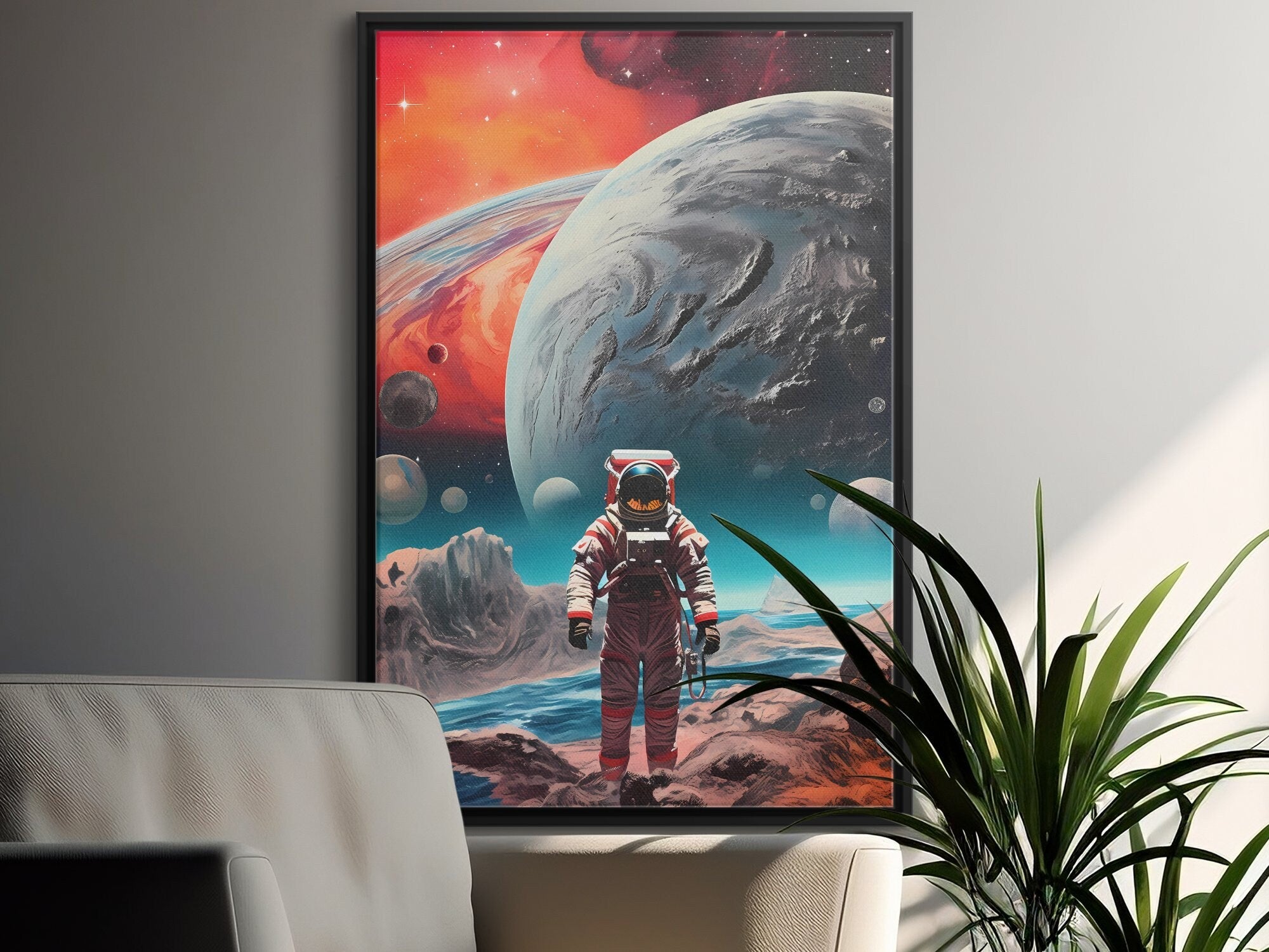 Astronaut's Alien Expedition Interactive Wall Art