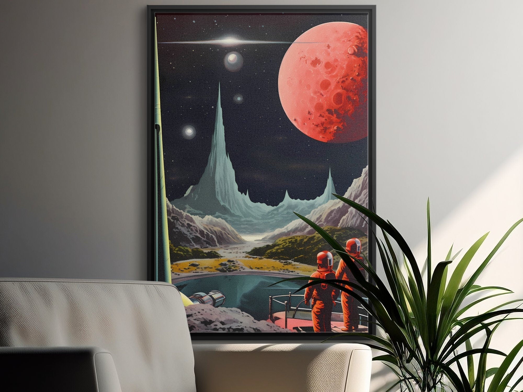 The Grand Tour: Vintage Space Tourism & Retro-Futurism Collage | Cosmic Adventure Wall Art