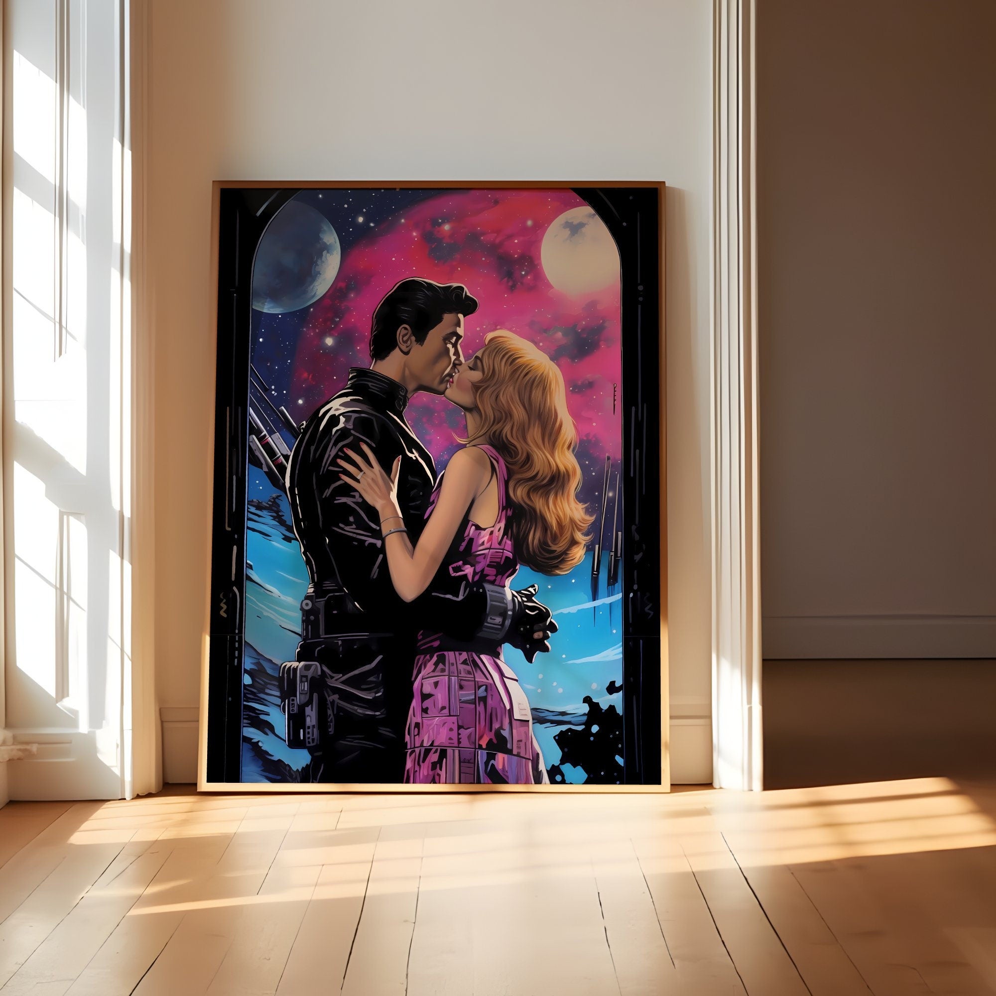 A Kiss in Space Interactive Wall Art