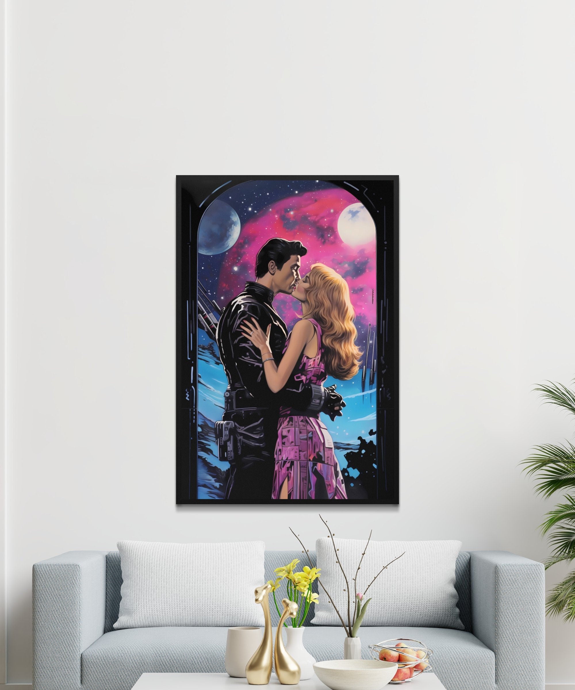 A Kiss in Space Interactive Wall Art