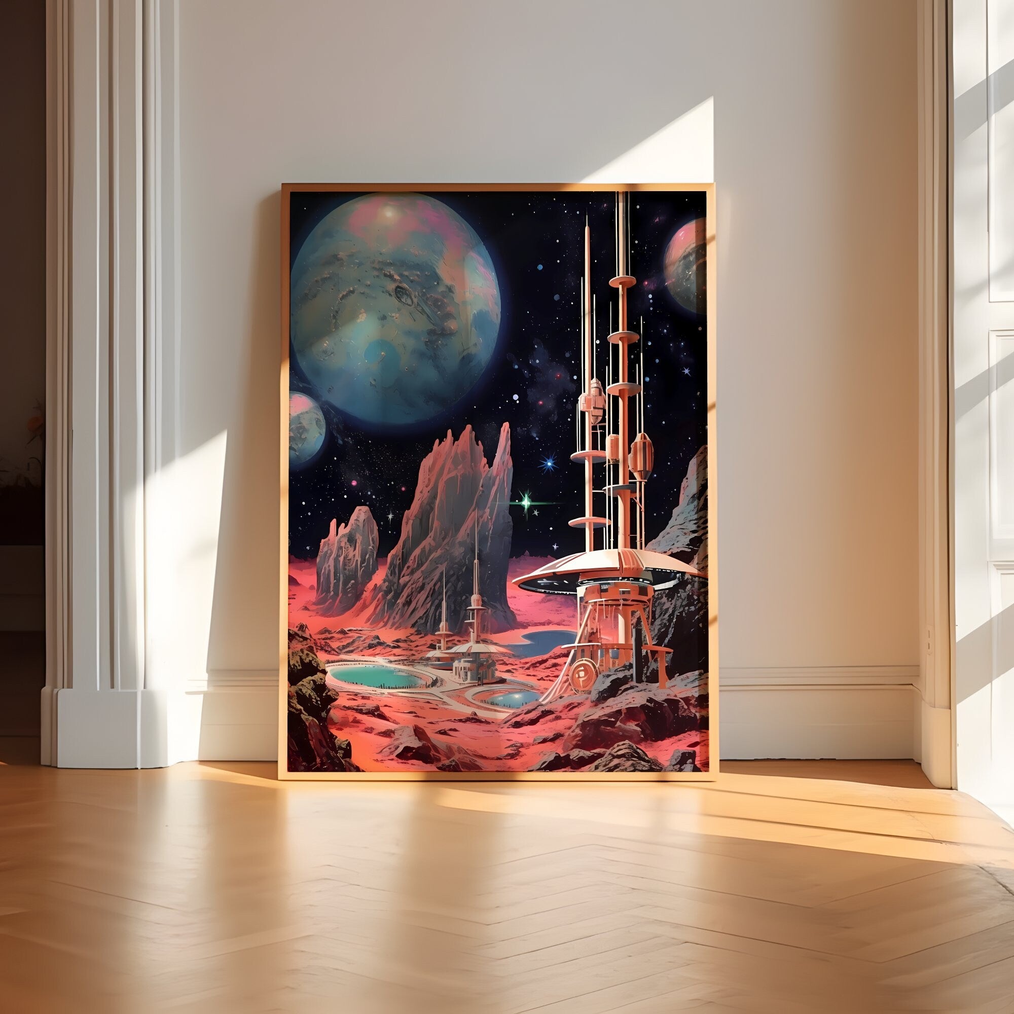 Alien Abode Vintage Space Interactive Wall Art