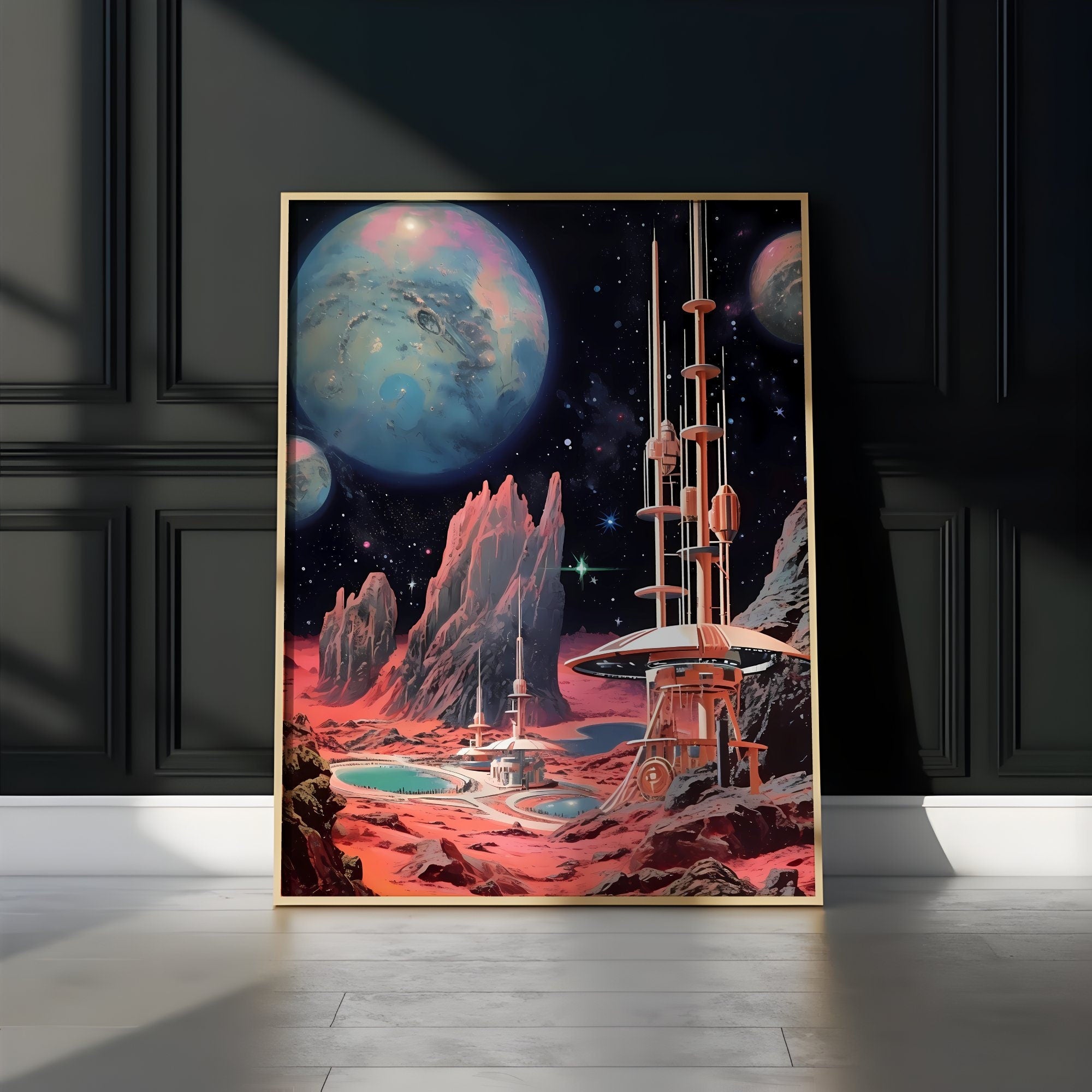 Alien Abode Vintage Space Interactive Wall Art