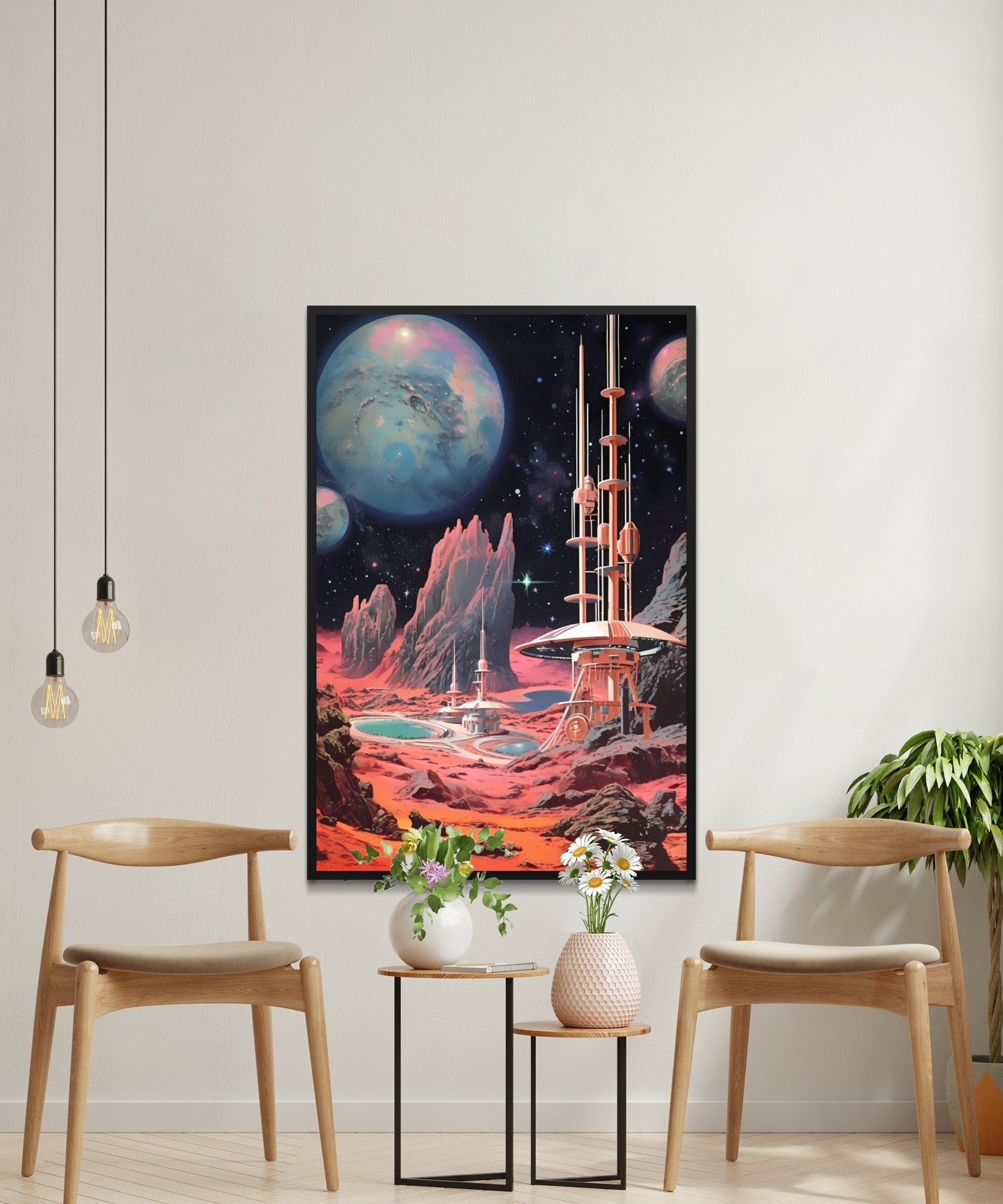 Alien Abode Vintage Space Interactive Wall Art