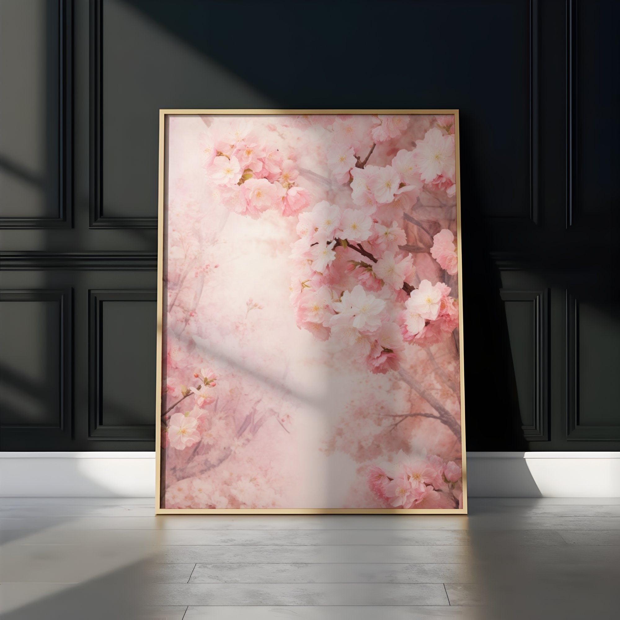 The Gentle Unfolding: Pink & White Abstract Floral Art | Serene & Timeless Wall Decor