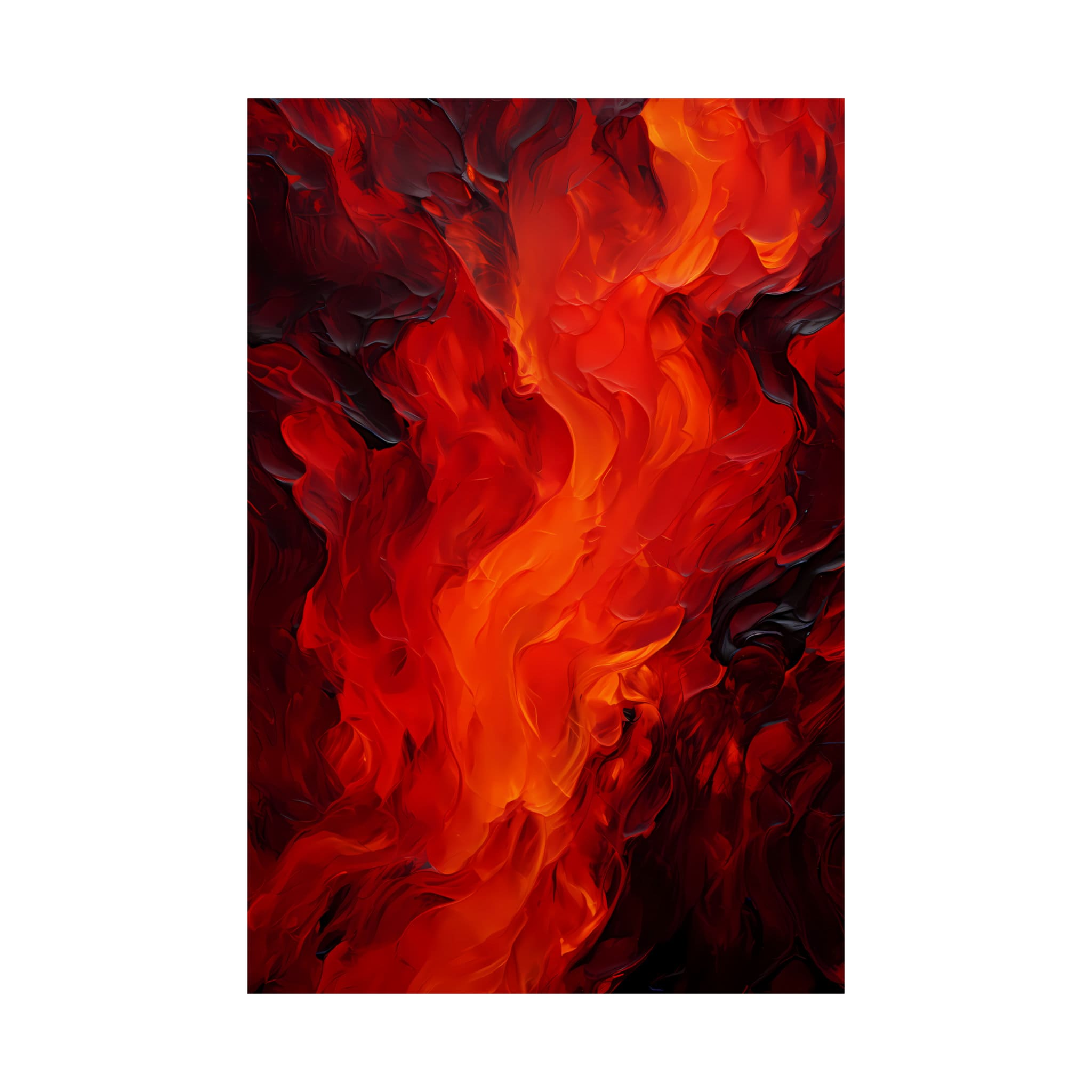 Temporal Flames Abstract Fire Intense Red Tones Interactive Wall Art