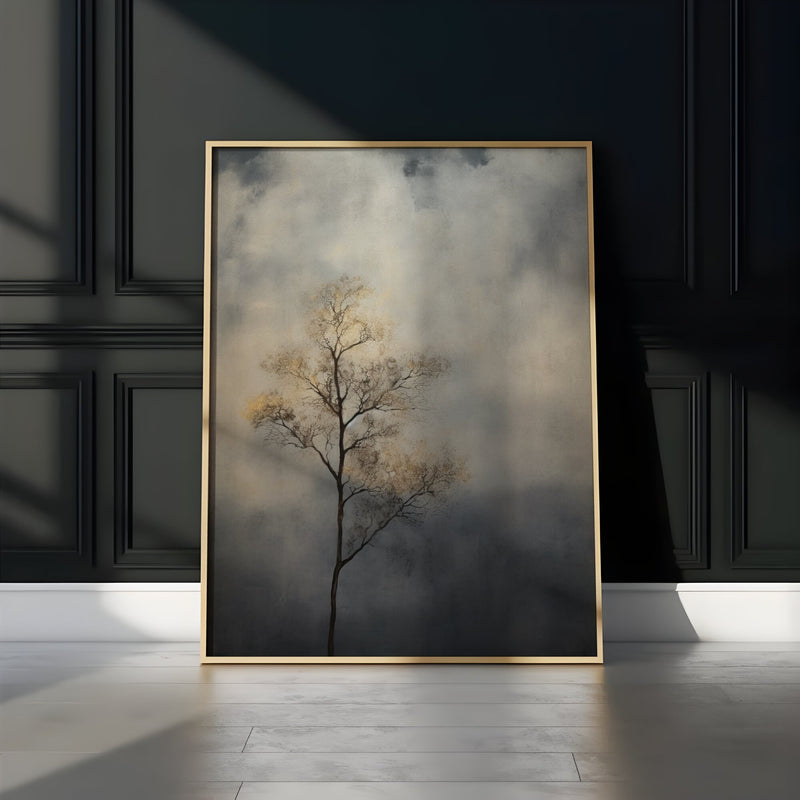 Vintage Tree Art - Moody Tree Artwork | Minimalist Wall Decor & Serene Nature Print
