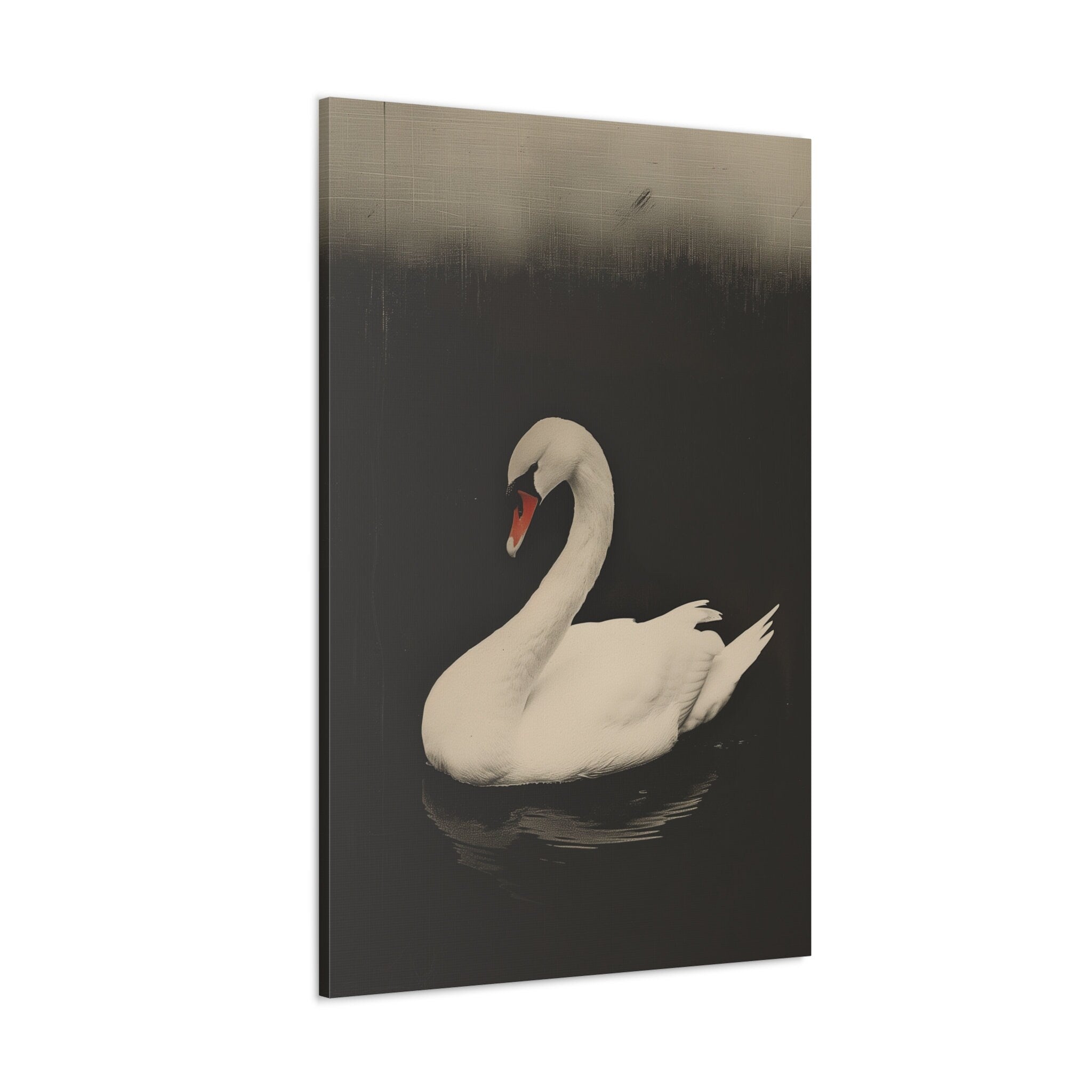 Black Lake Swan Moody Vintage Interactive Wall Art