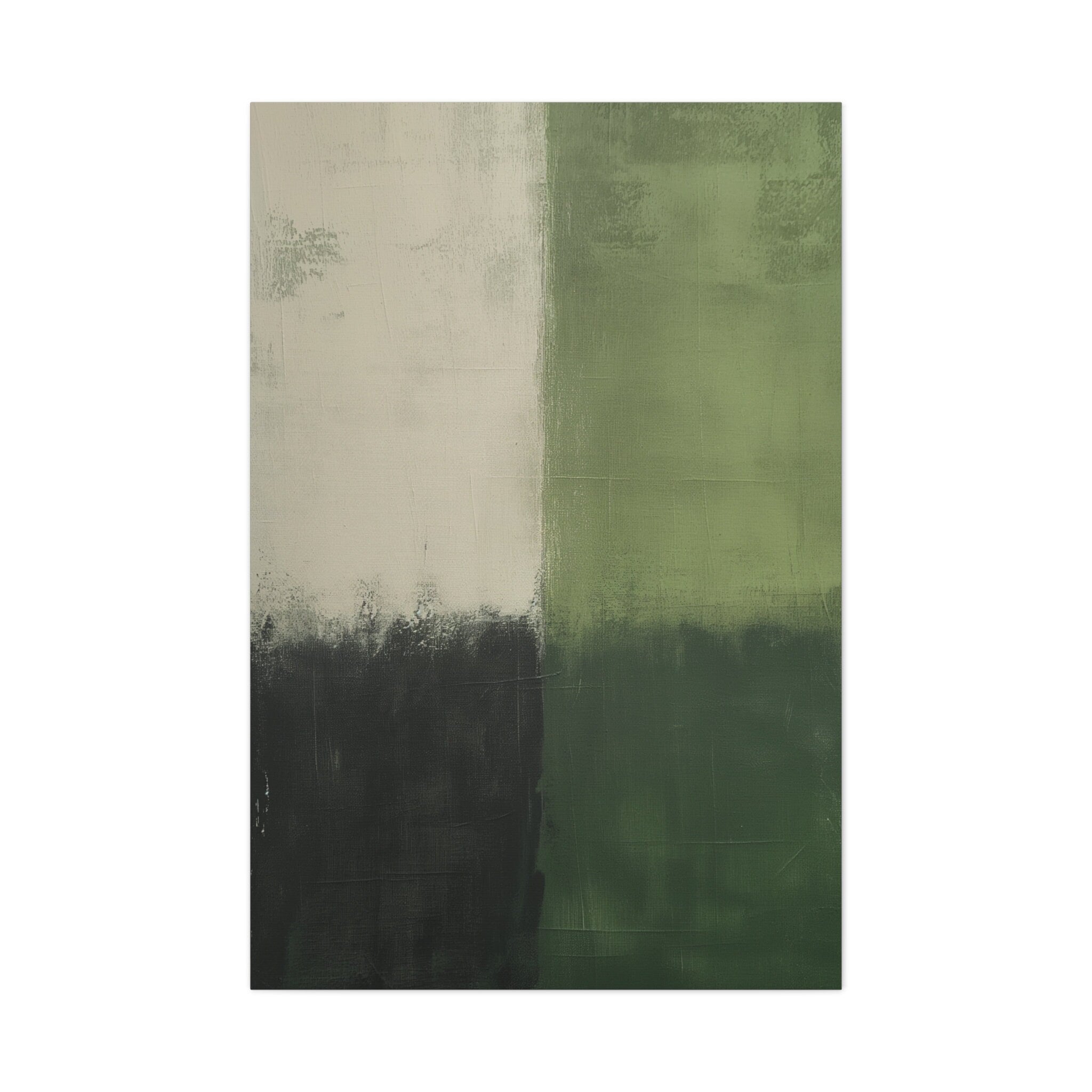 Sage Green Abstract Minimalist Green & Black Minimalist Interactive Wall Art