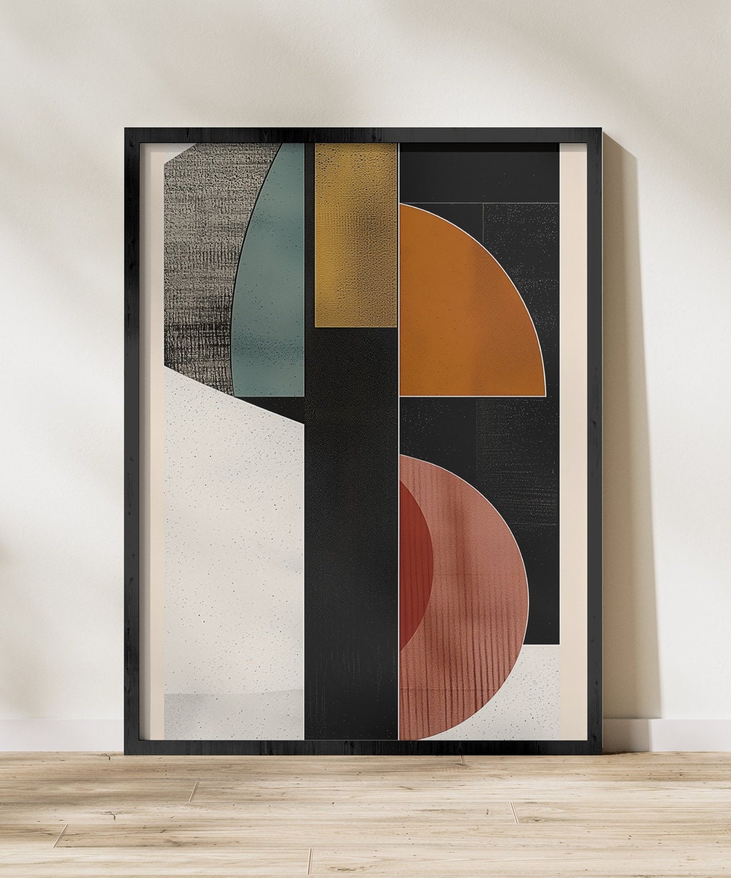 Abstract Shapes Mid-Century Modern Interactive Wall Art