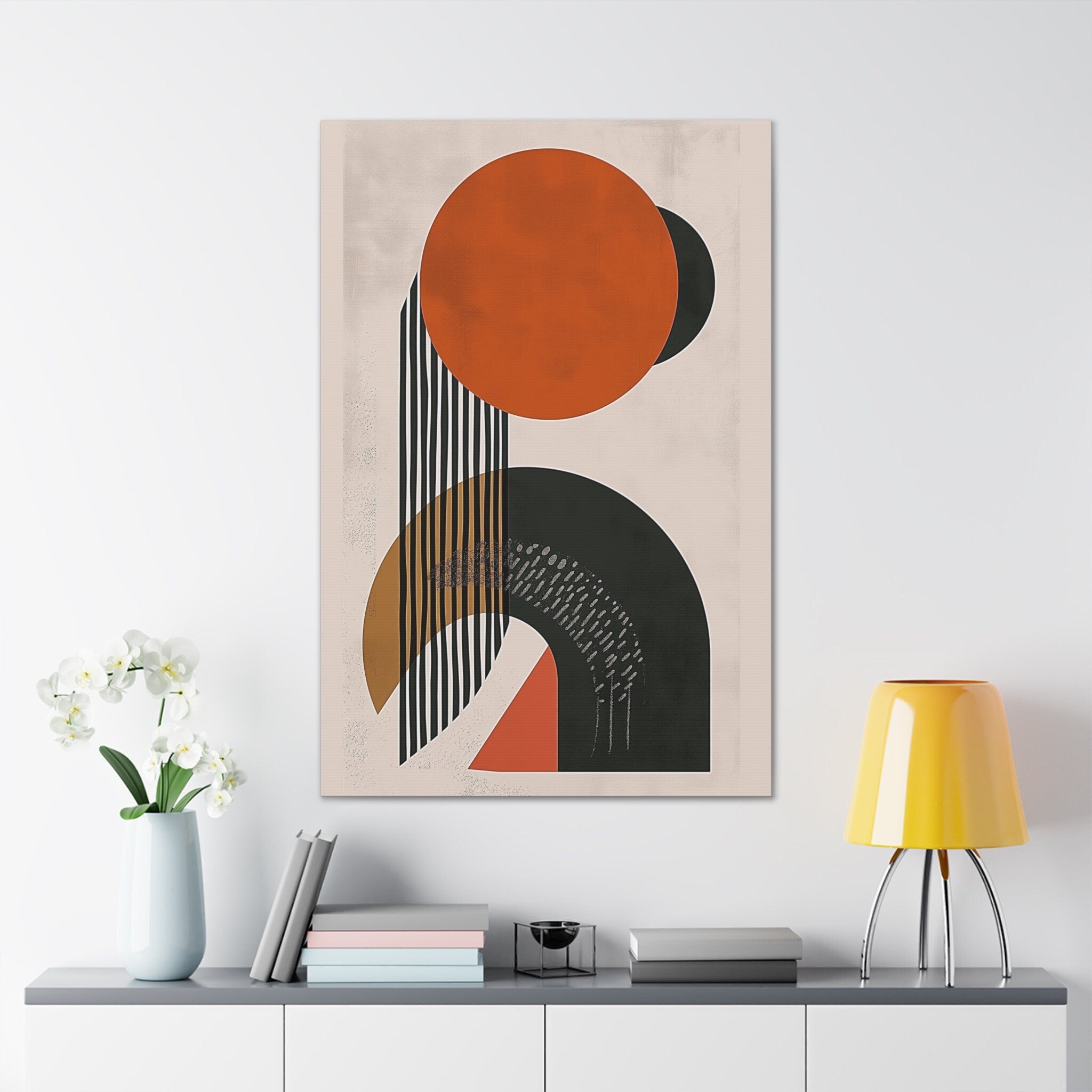 Abstract Shapes Mid-Century Modern Interactive Wall Art