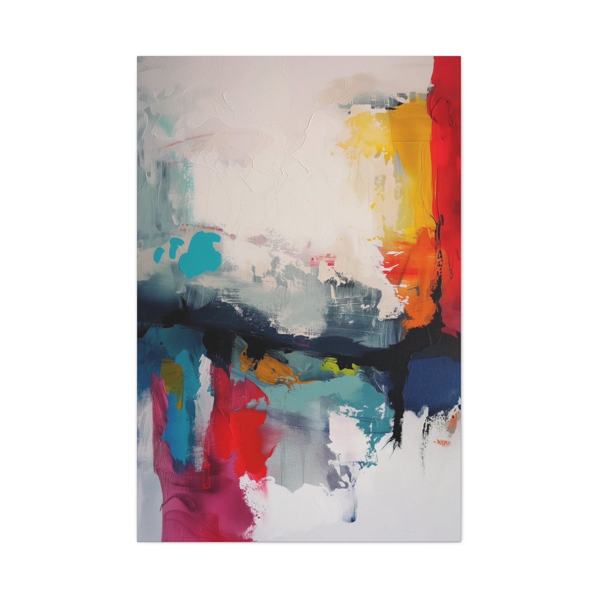 Colorful Reflections: Minimalist Water Mark Art | Modern & Serene Abstract Wall Decor