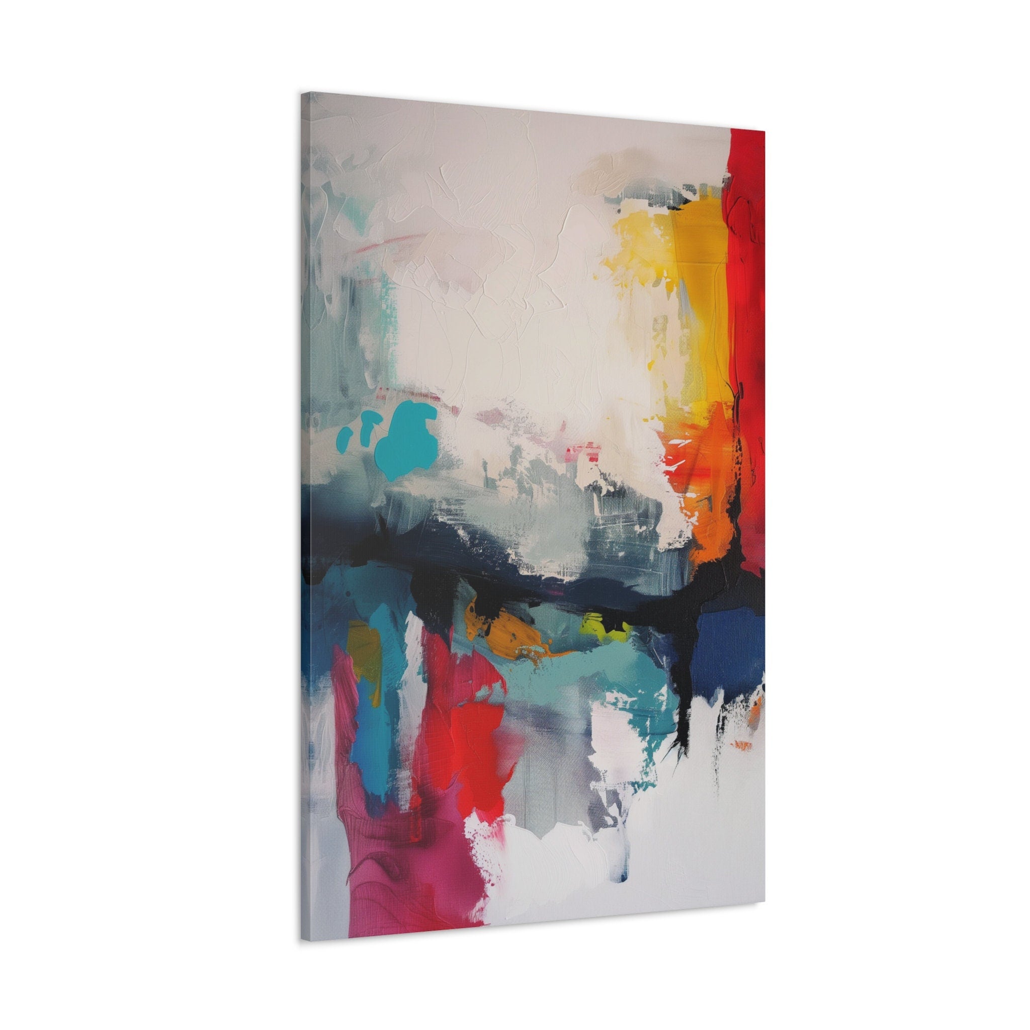 Colorful Reflections: Minimalist Water Mark Art | Modern & Serene Abstract Wall Decor