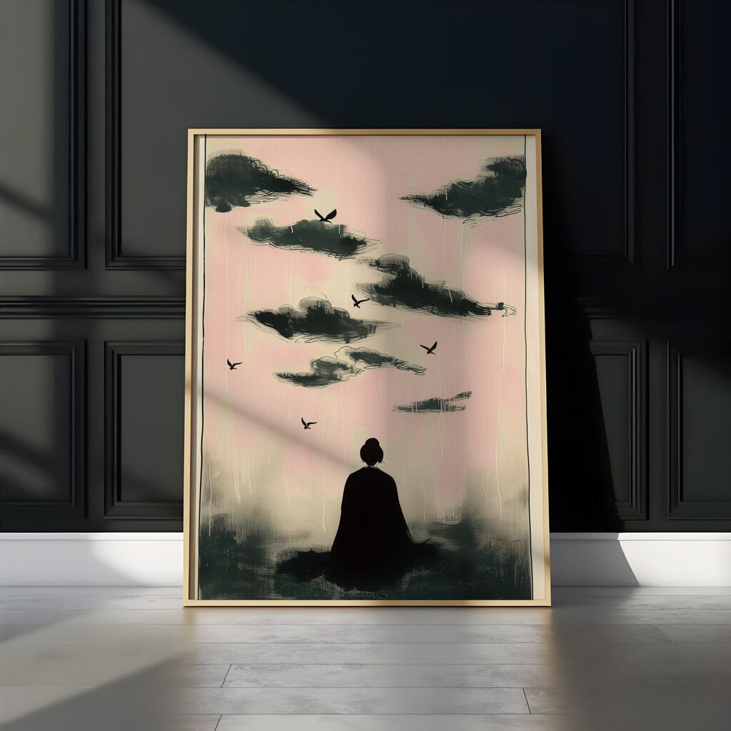 Japanese Minimalist Elegant Eastern Aesthetic Interactive Wall Art