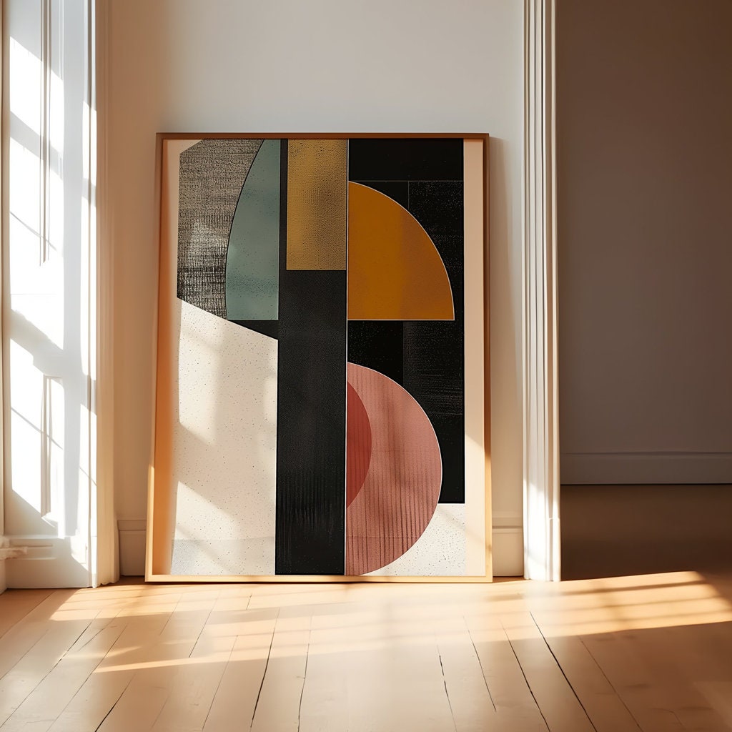 Abstract Shapes Mid-Century Modern Interactive Wall Art