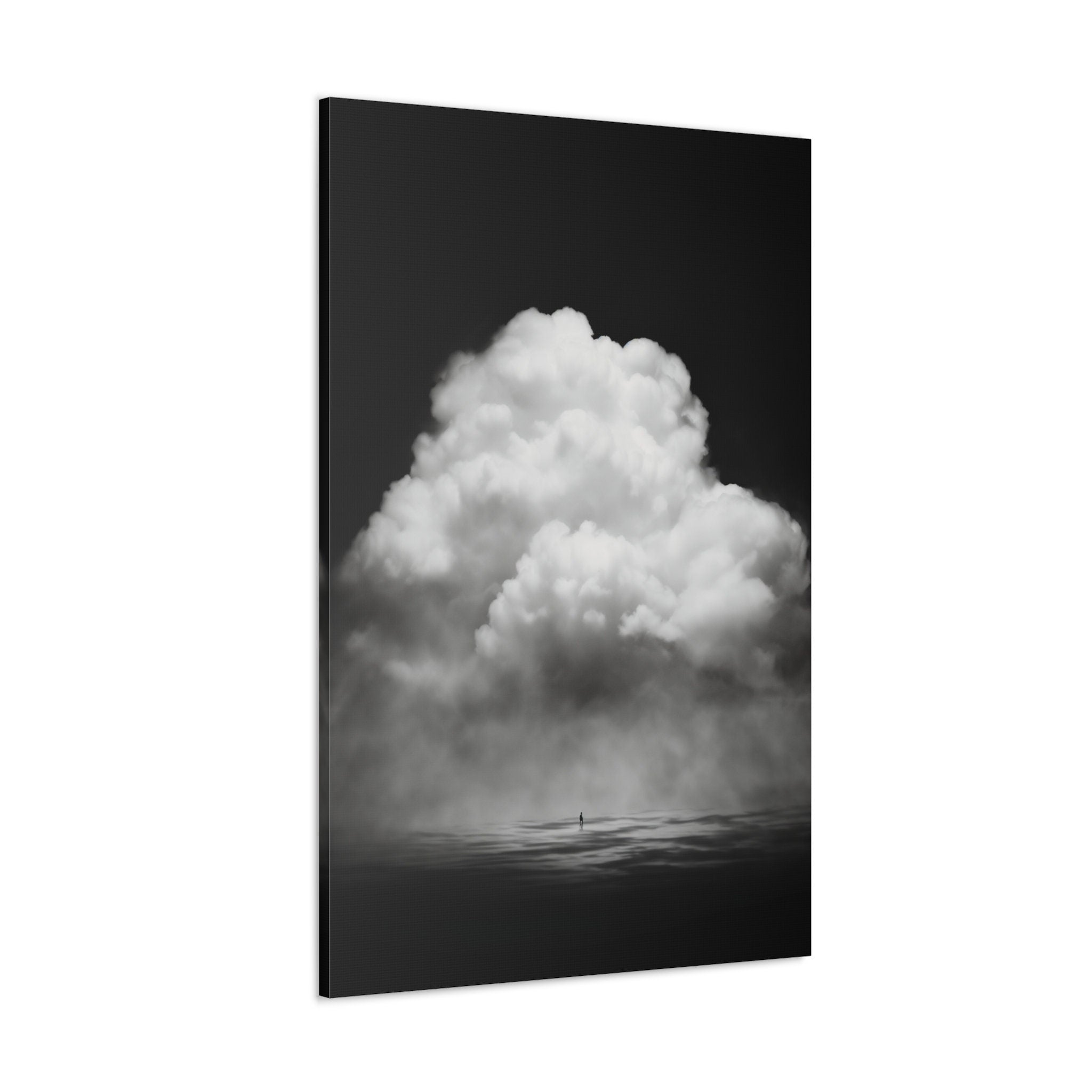 Black and White Cloud Surreal Interactive Wall Art