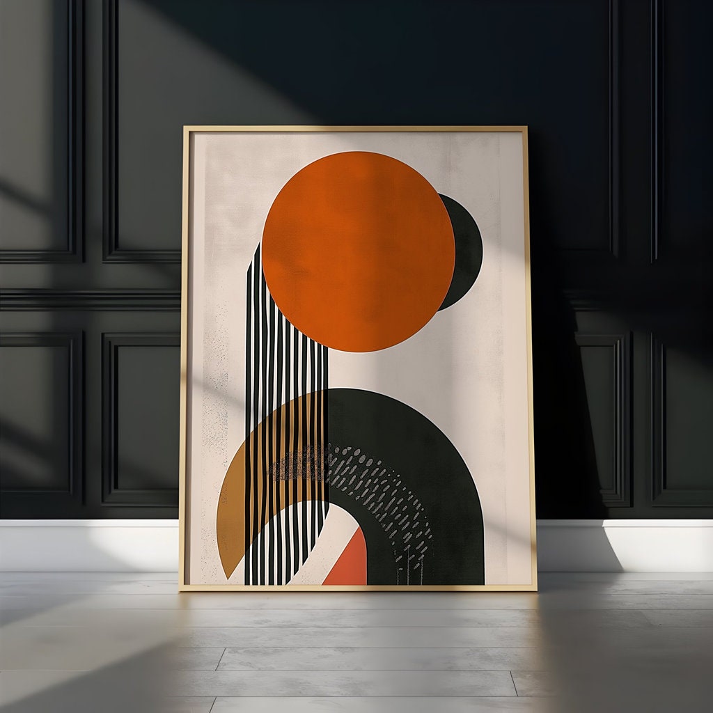 Abstract Shapes Mid-Century Modern Interactive Wall Art