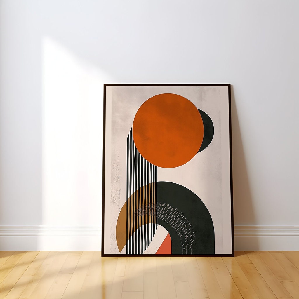 Abstract Shapes Mid-Century Modern Interactive Wall Art