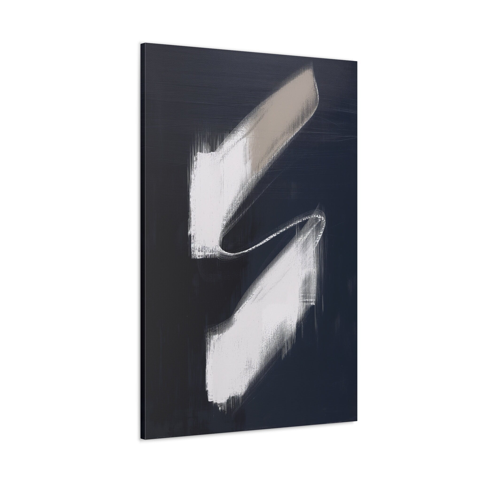 Navy Blue S-Shape Minimalist Modern Interactive Wall Art