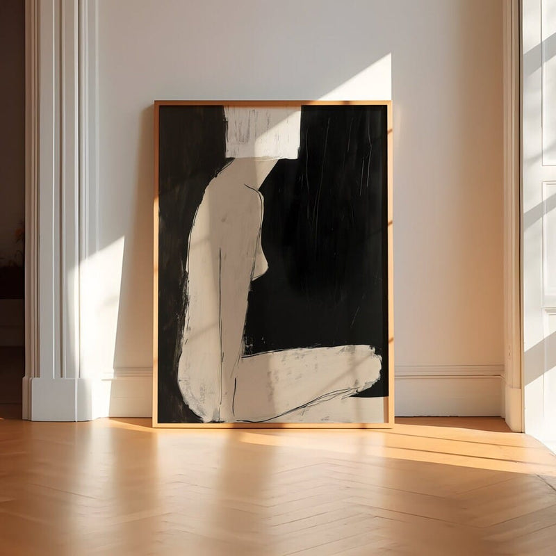 Minimalist Nude Figure Art - Elegant Female Silhouette Canvas | Modern Wall Decor