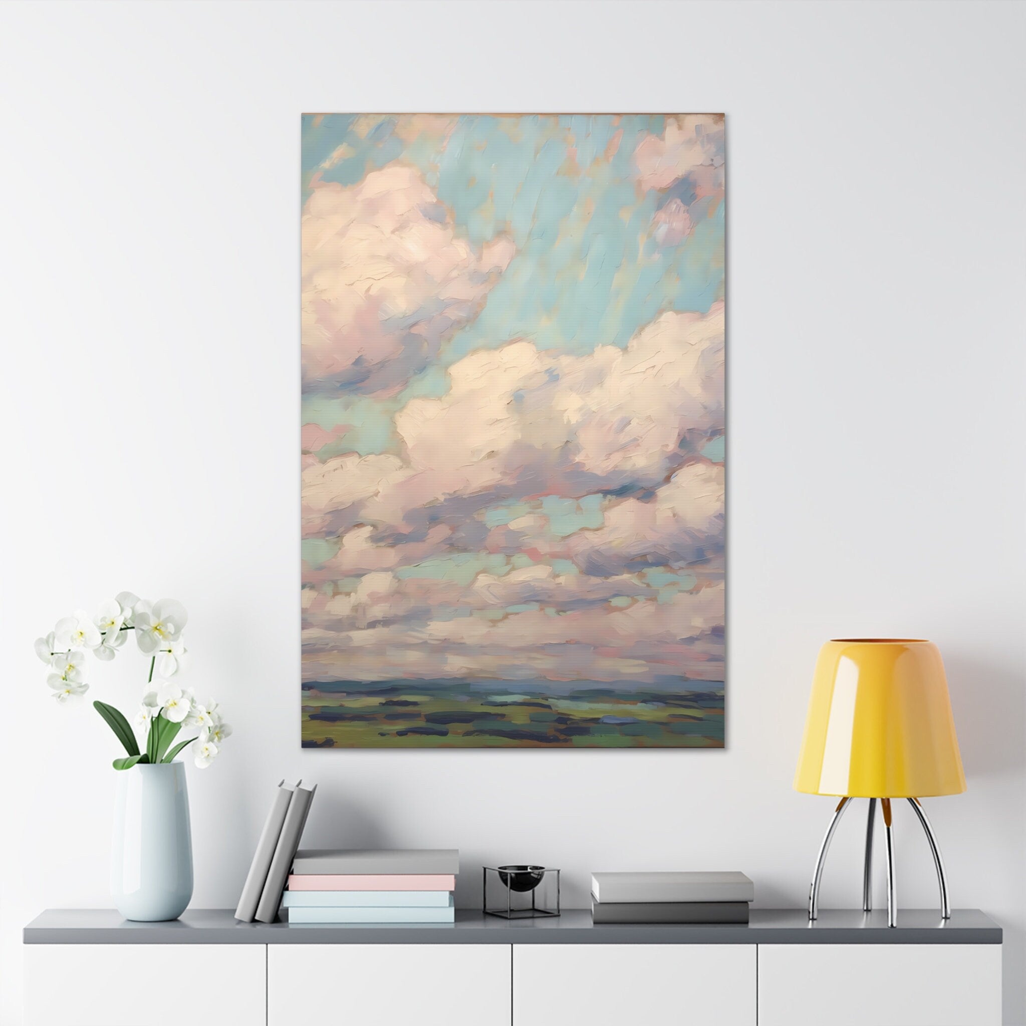 Impressionist Colorful Clouds Minimalist Art Interactive Wall Art