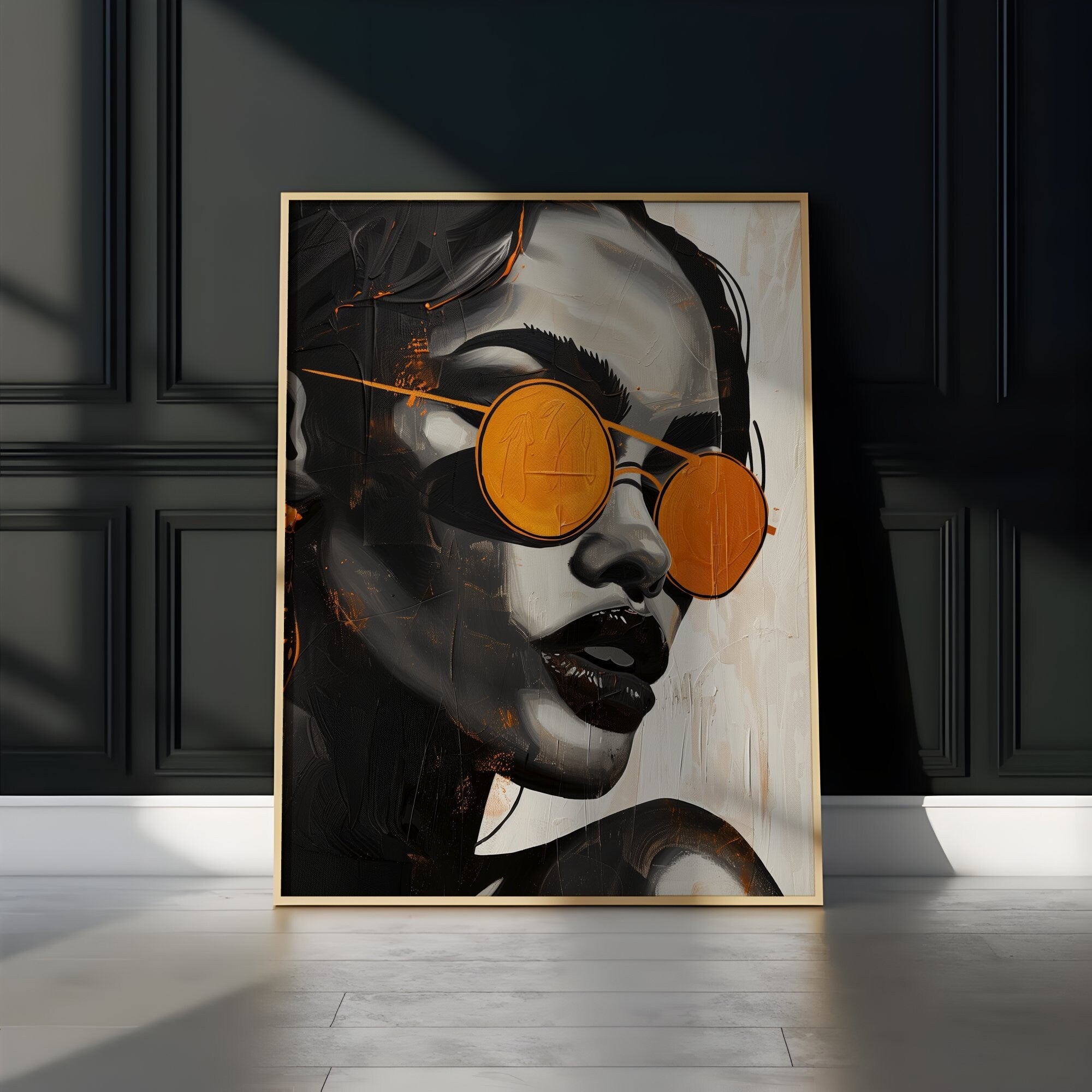 The Earthen Soul: Minimalist Black Woman Art | Modern Boho & Cultural Wall Decor