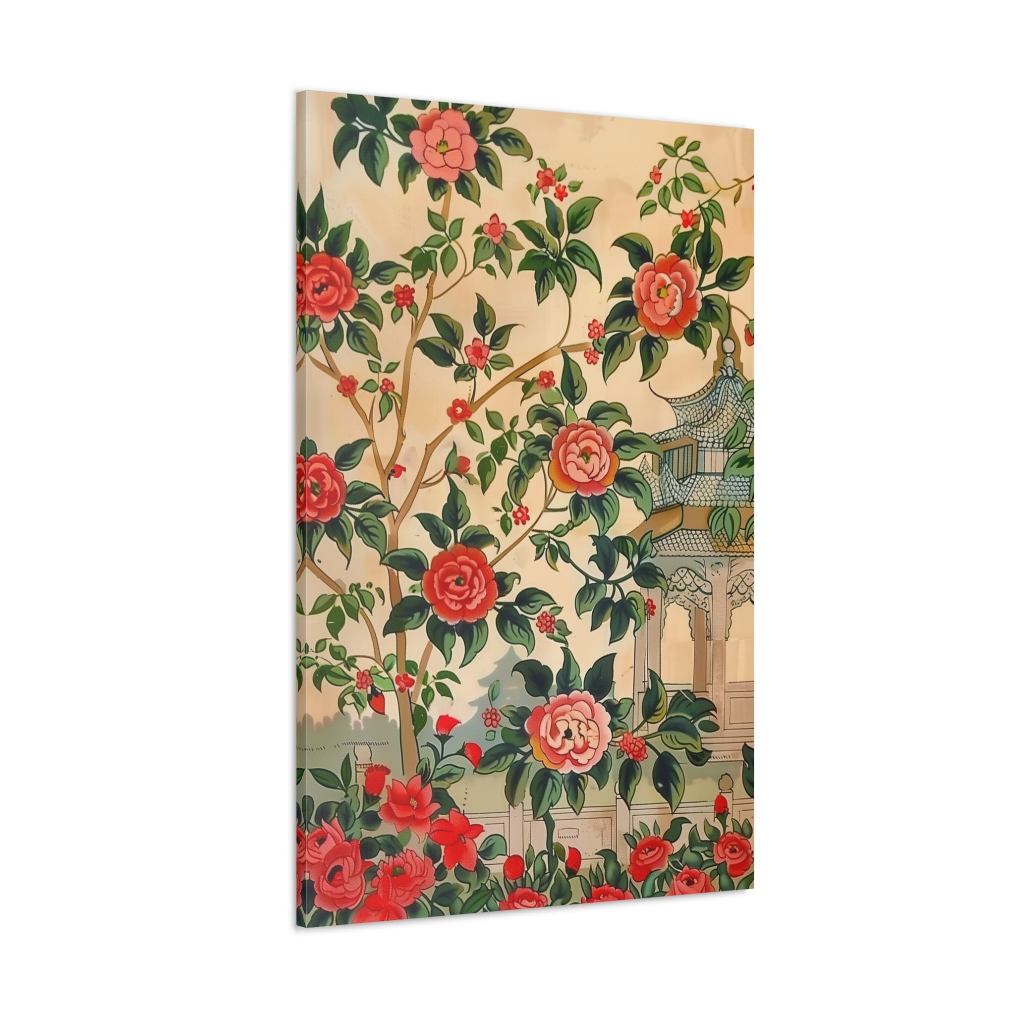The Divine Garden: Traditional Indian Pichwai Floral Art | Elegant & Cultural Wall Decor