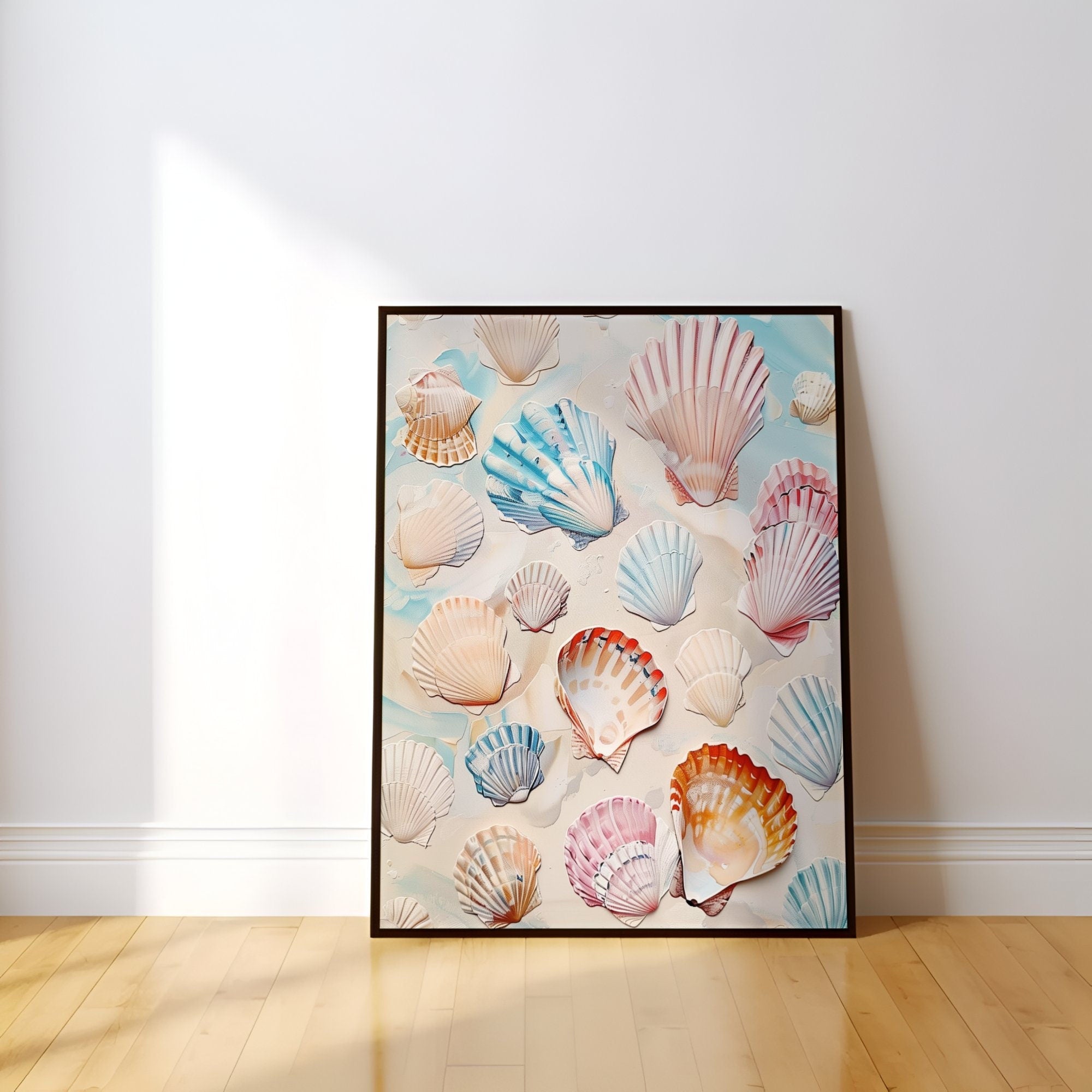 Coastal Cowgirl Vibrant Seashell and Surf Interactive Wall Art