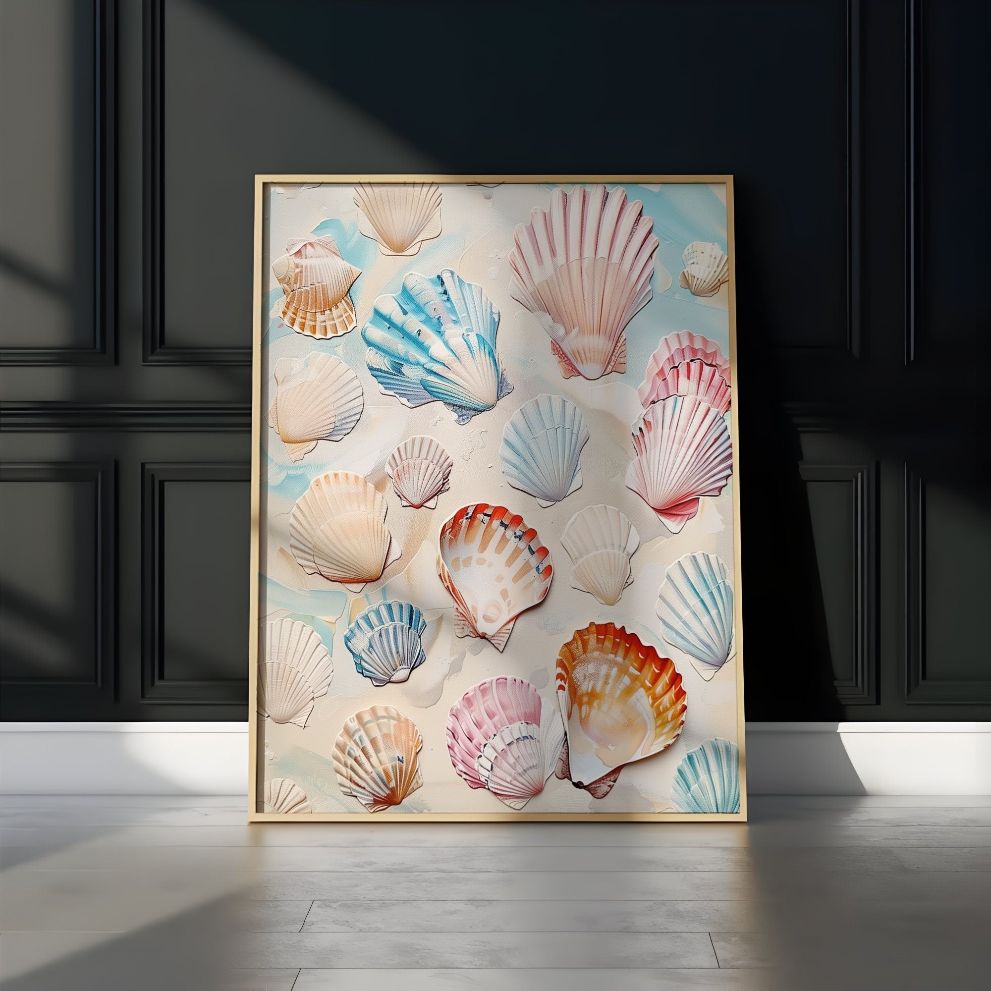 Coastal Cowgirl Vibrant Seashell and Surf Interactive Wall Art