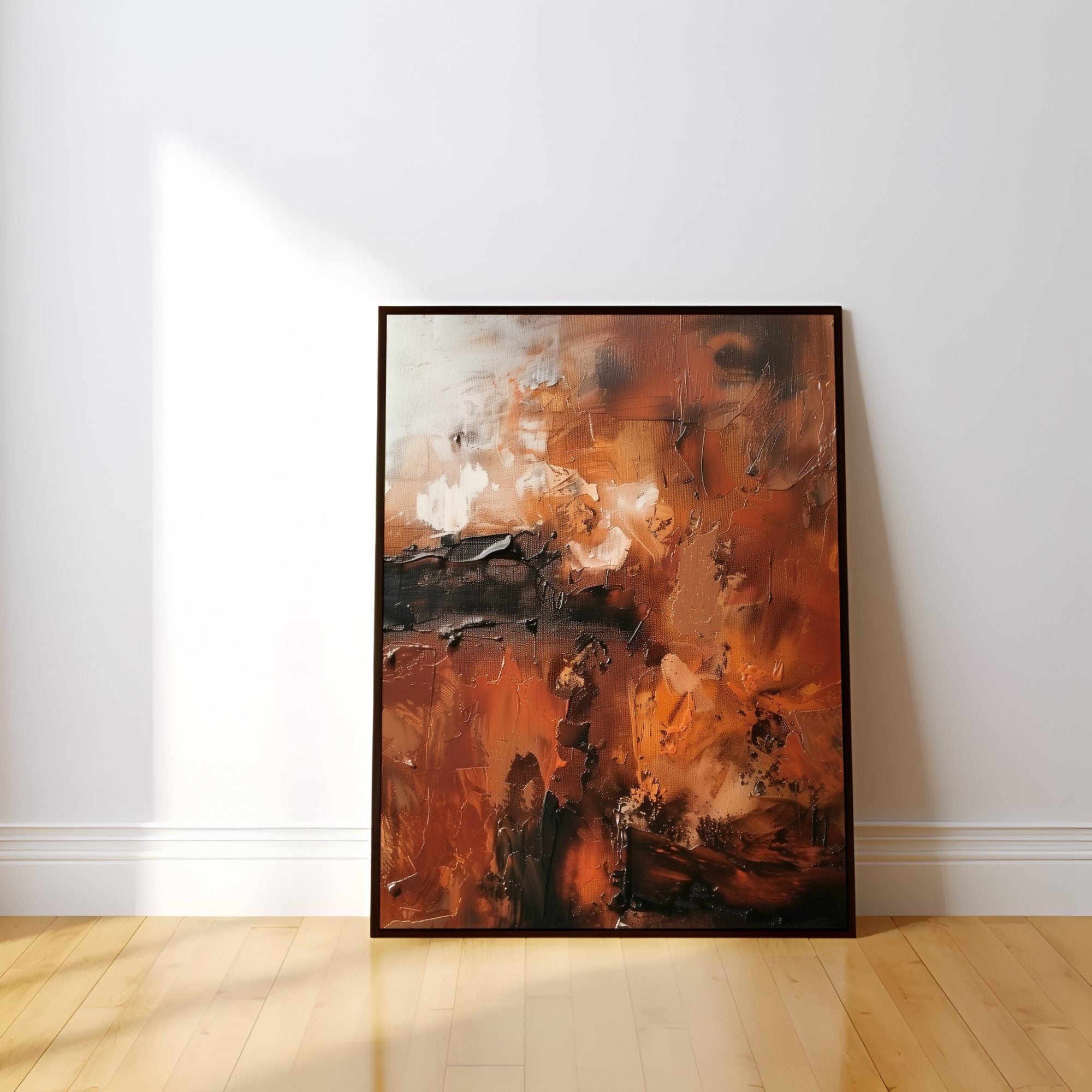 Original Rust & Auburn Abstract Interactive Wall Art