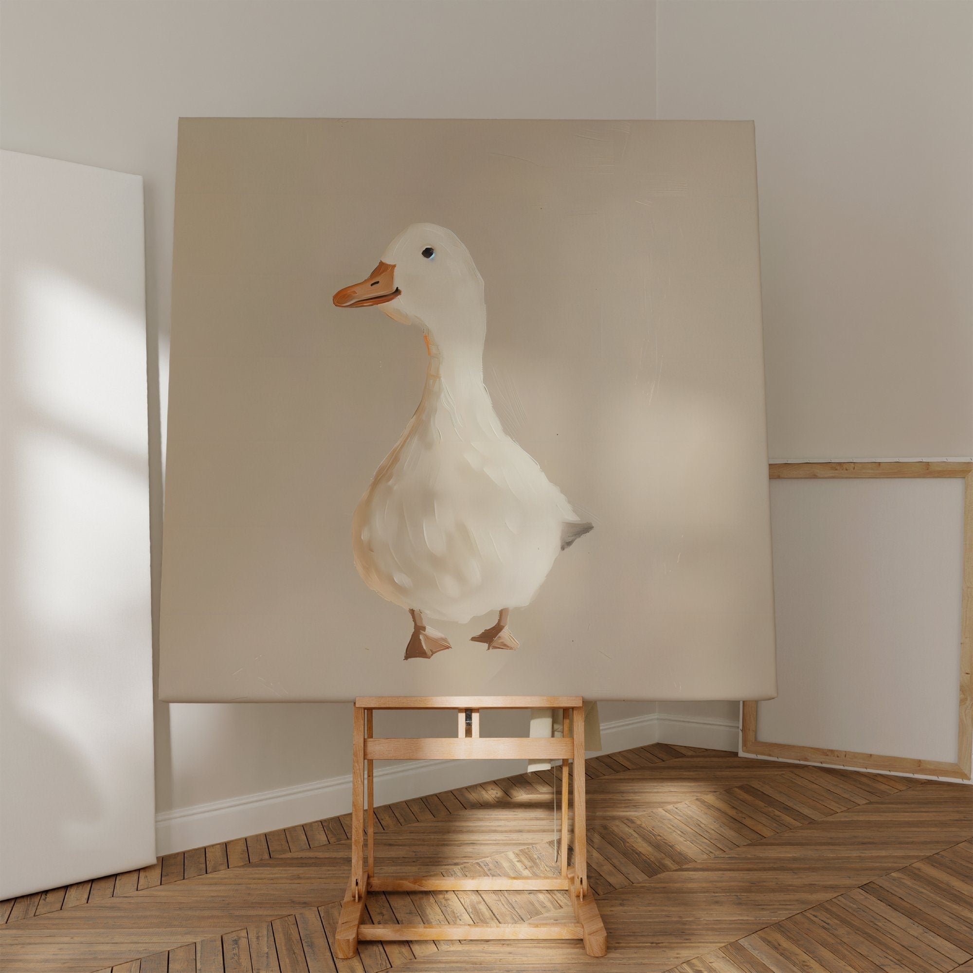 Cute Silly Goose Perfect for Neutral Decor Interactive Wall Art