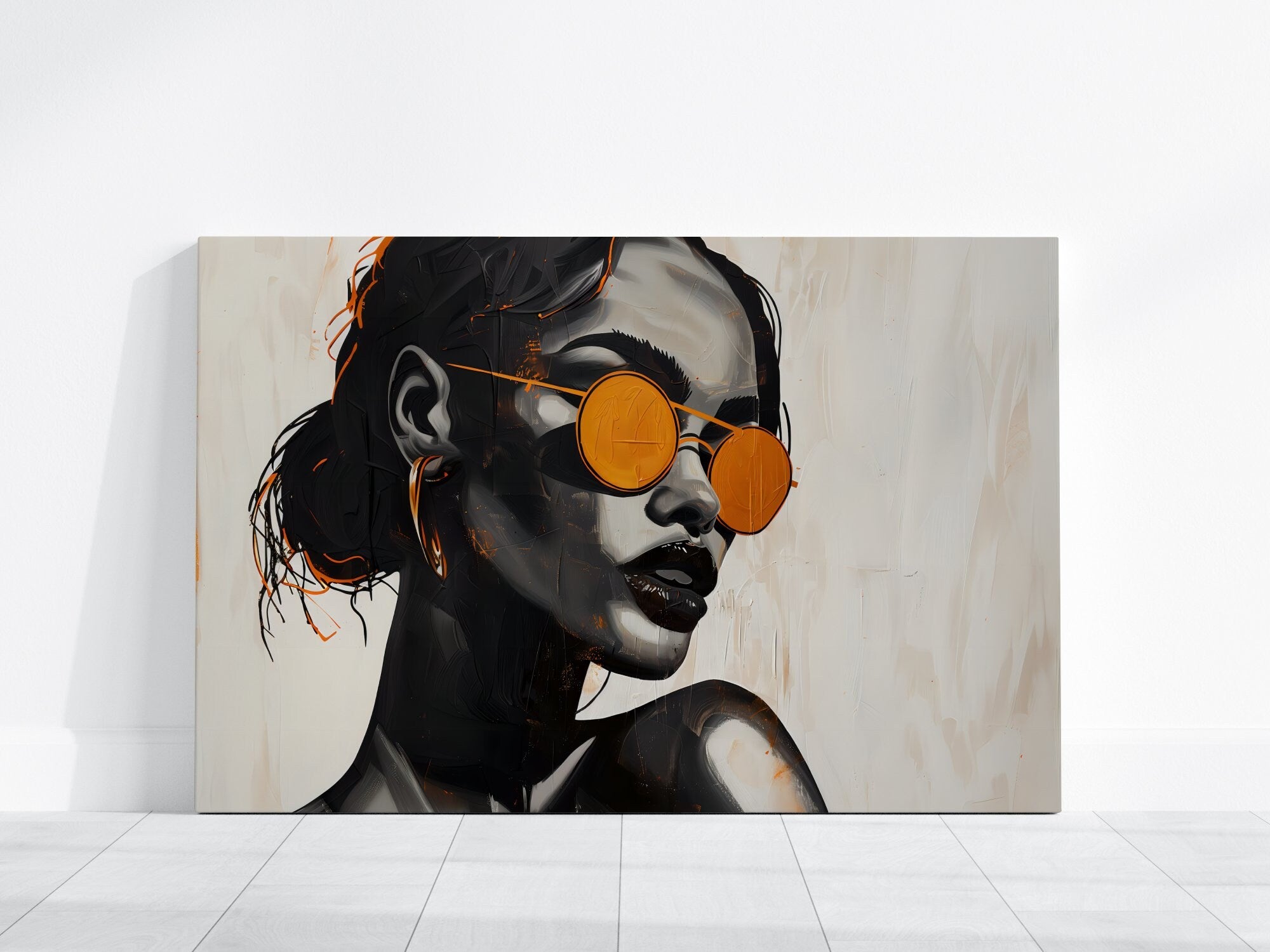 The Earthen Soul: Minimalist Black Woman Art | Modern Boho & Cultural Wall Decor