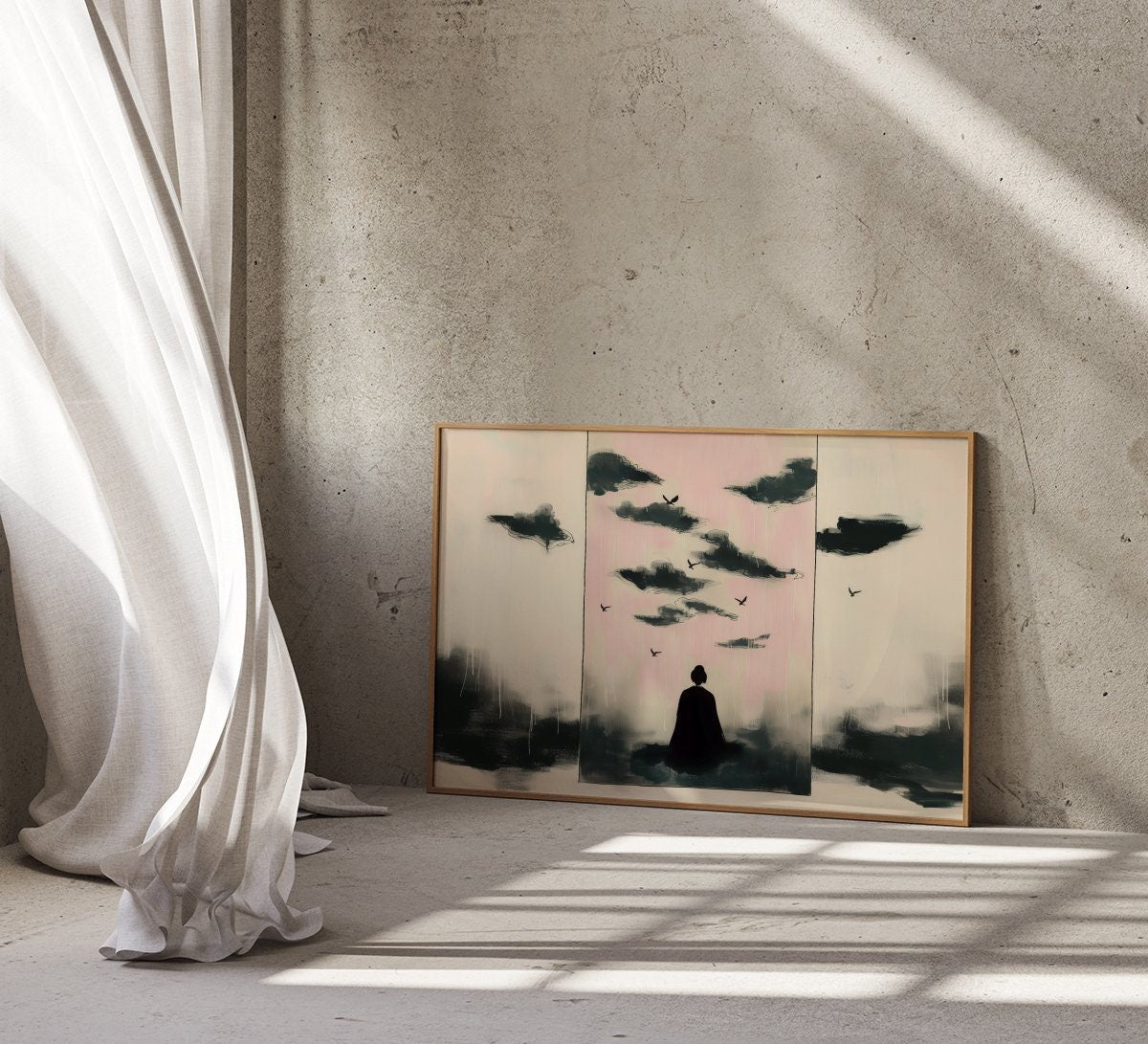 Japanese Minimalist Elegant Eastern Aesthetic Interactive Wall Art