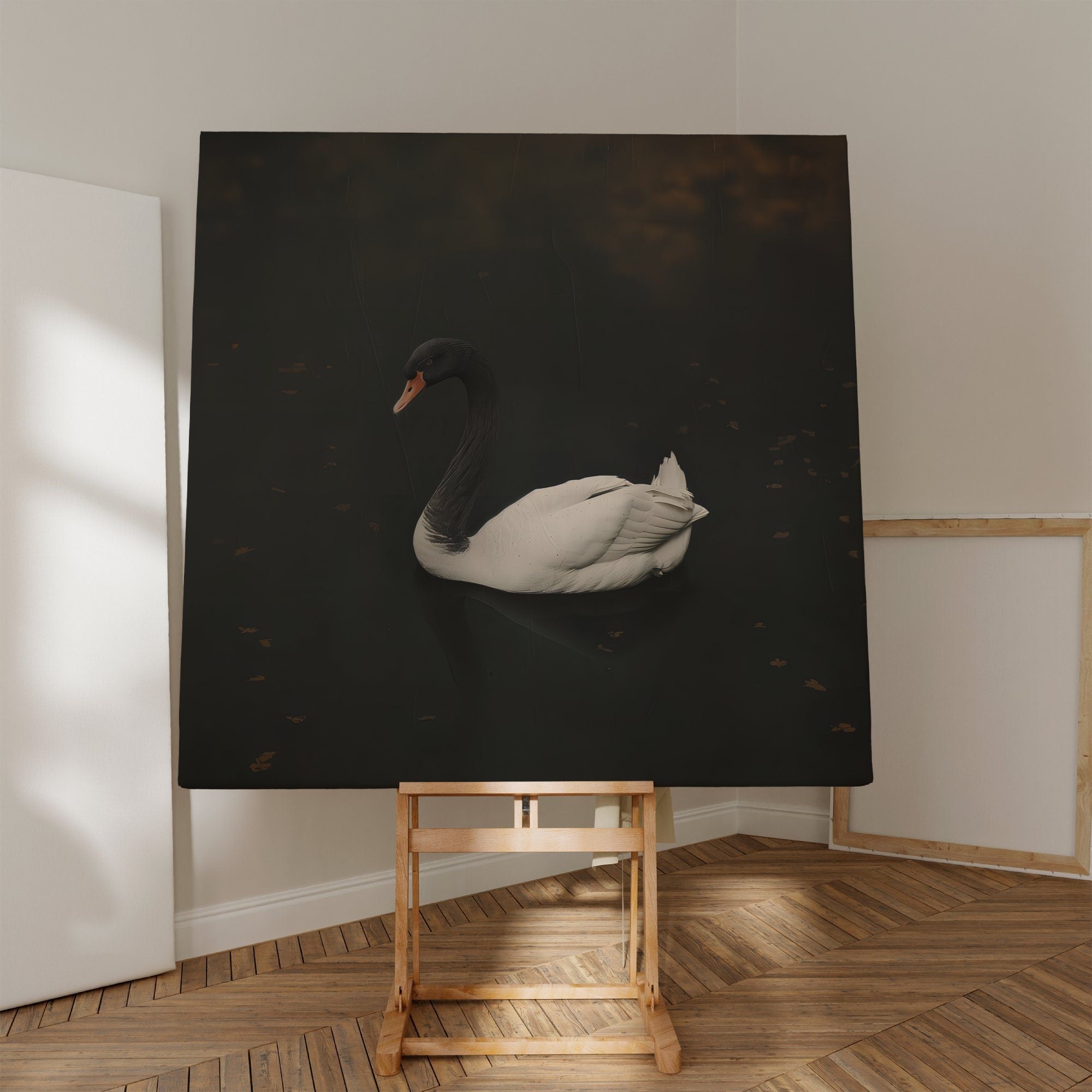 Black Lake & Swan Moody Vintage Interactive Wall Art