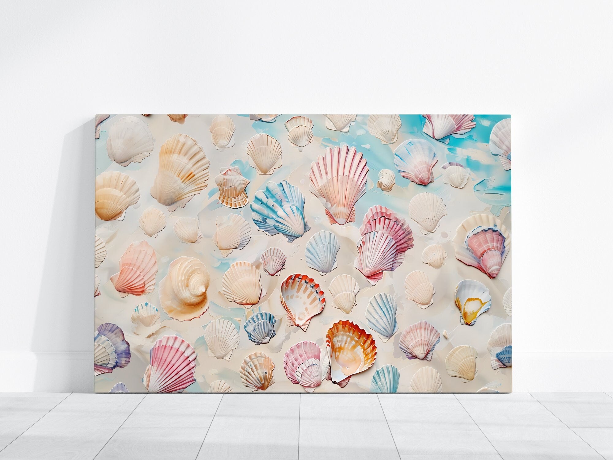 Coastal Cowgirl Vibrant Seashell and Surf Interactive Wall Art