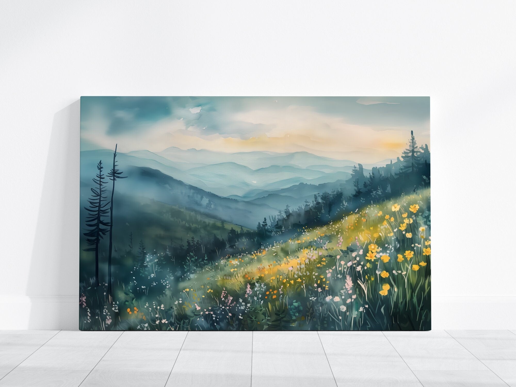 Appalachian Mountains Landscape Interactive Wall Art