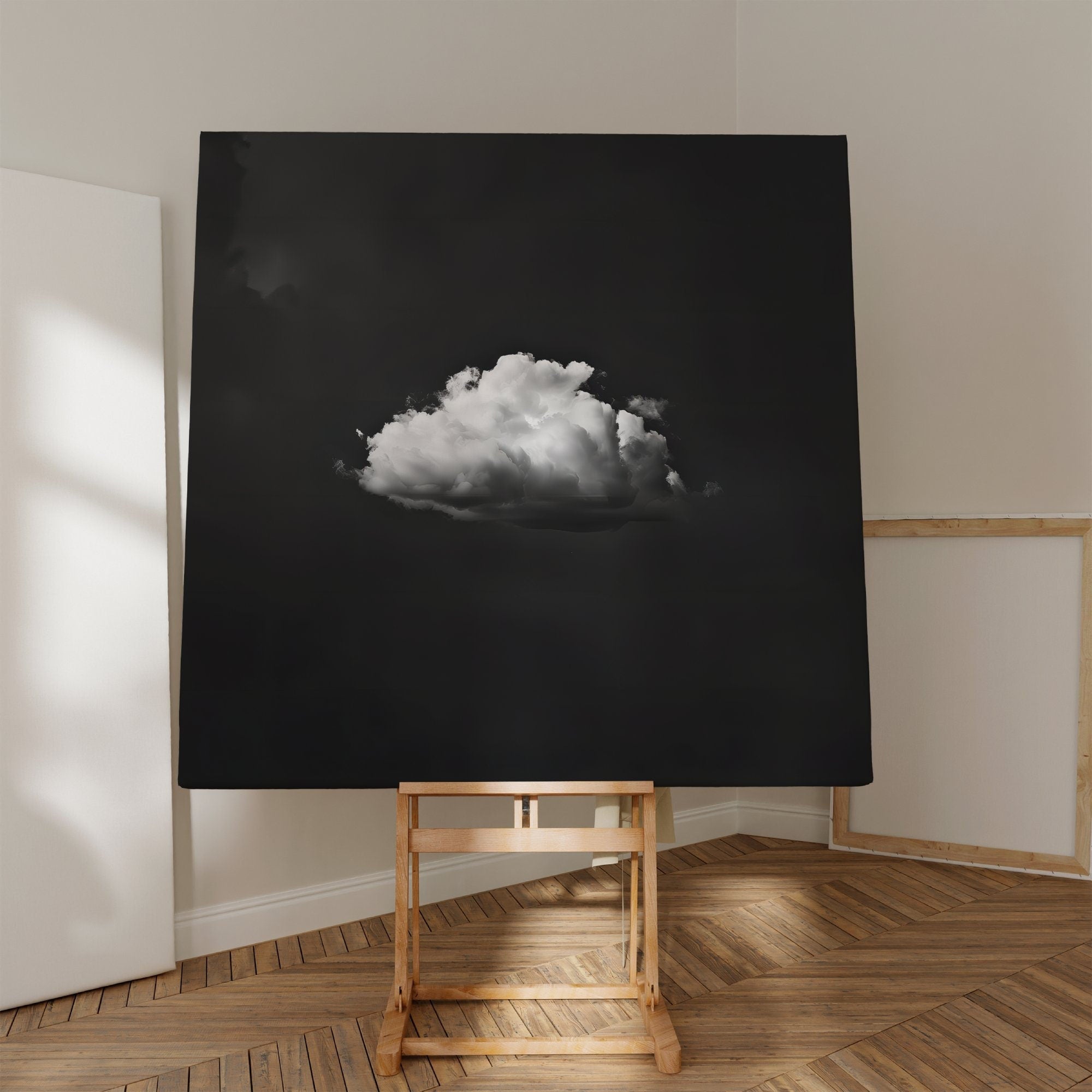 The Veil: Vintage Moody Cloud Art Print | Minimalist Framed Wall Decor