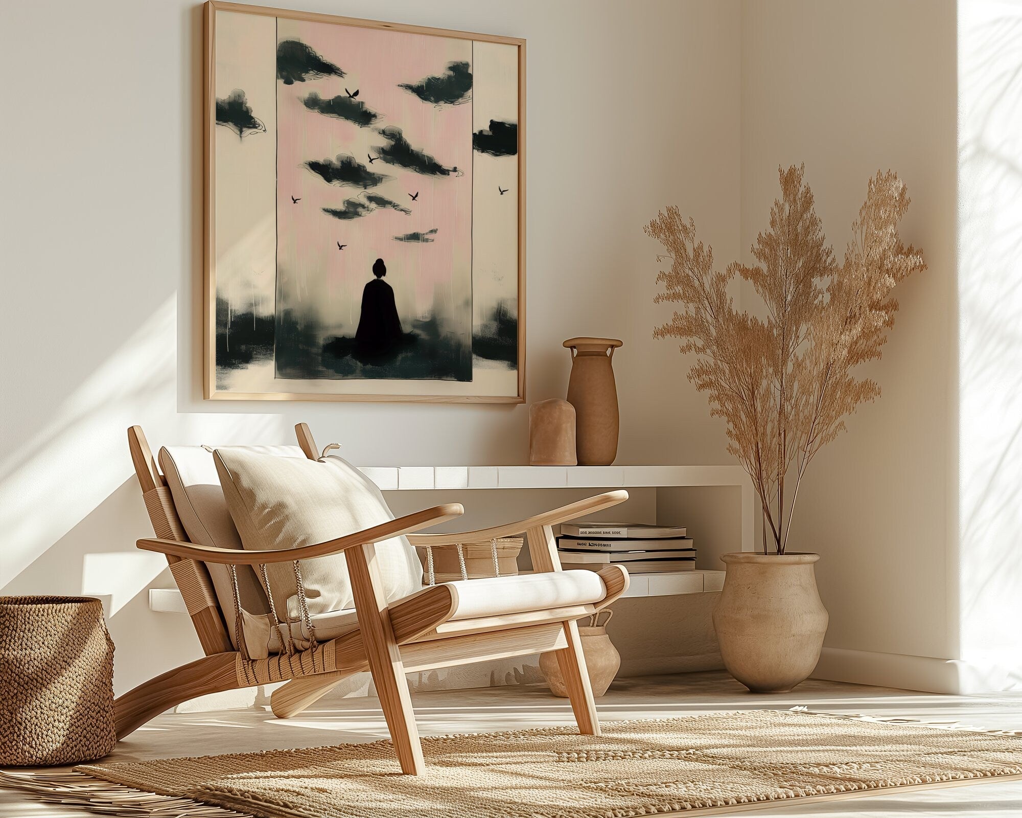 Japanese Minimalist Elegant Eastern Aesthetic Interactive Wall Art