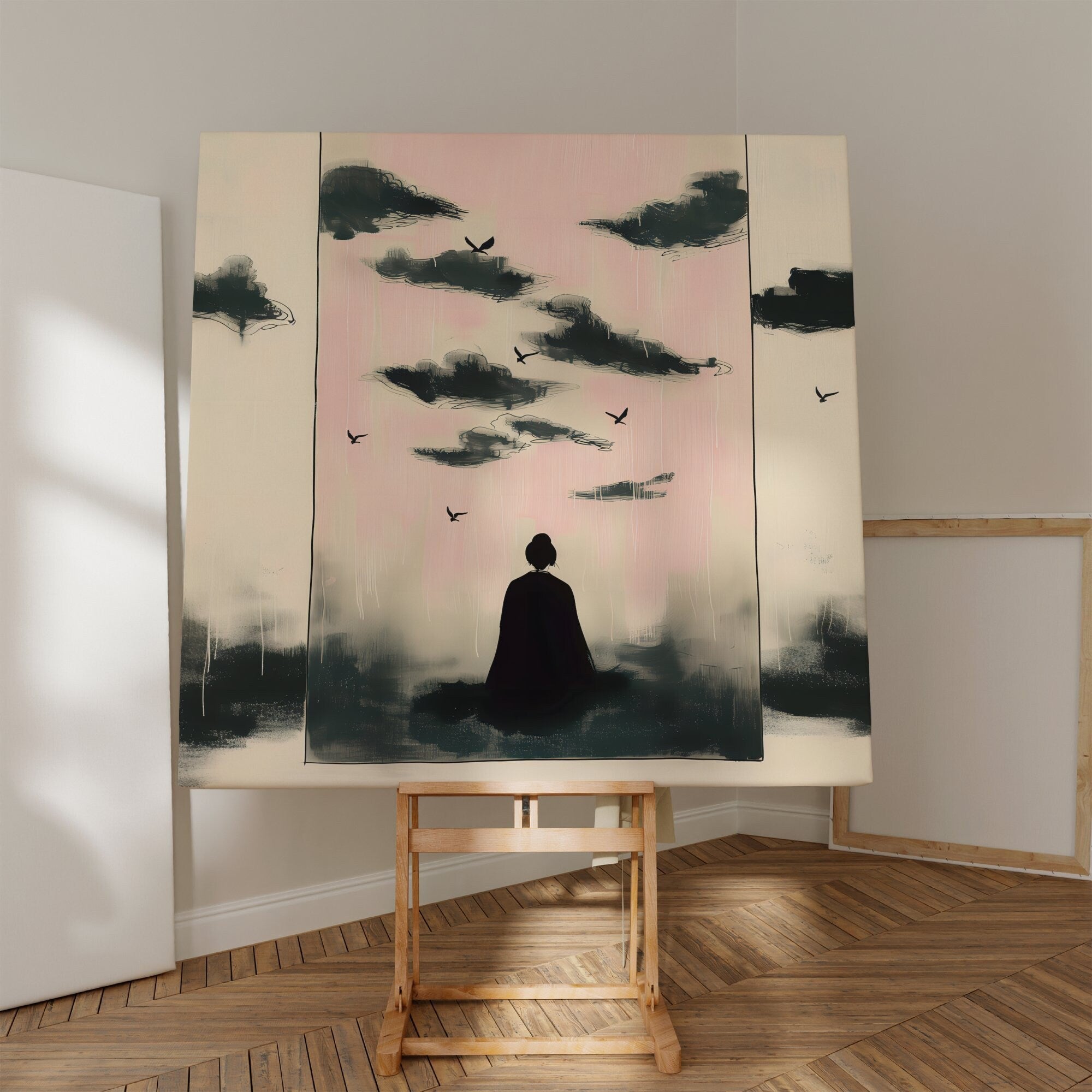 Japanese Minimalist Elegant Eastern Aesthetic Interactive Wall Art