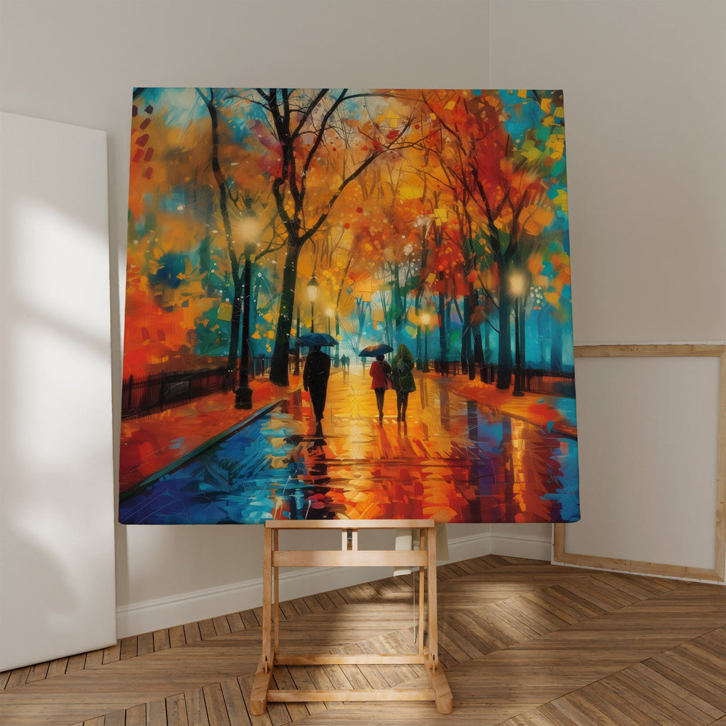 Colorful Walk in Central Park Abstract Fine Interactive Wall Art