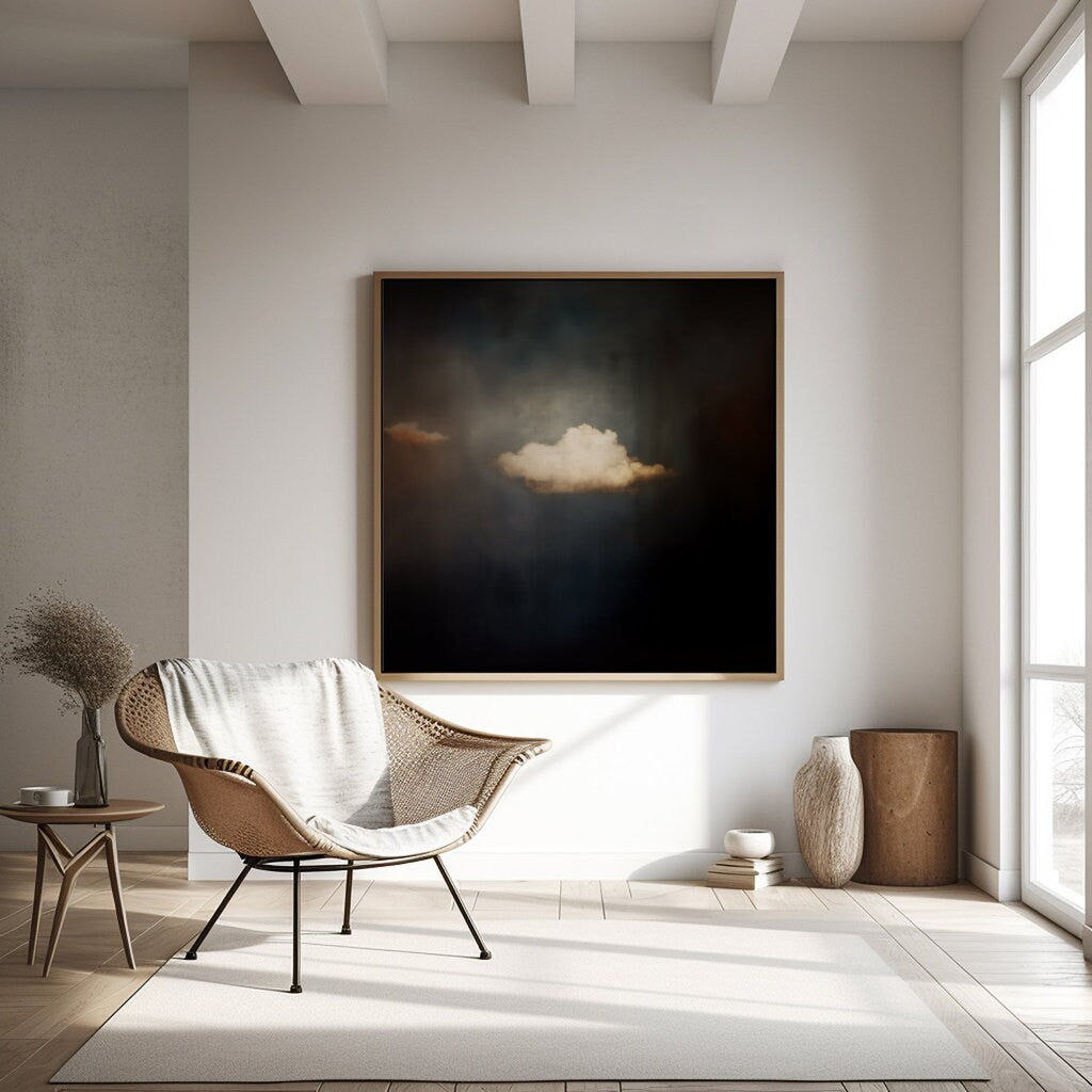 Vintage Moody Clouds Interactive Wall Art