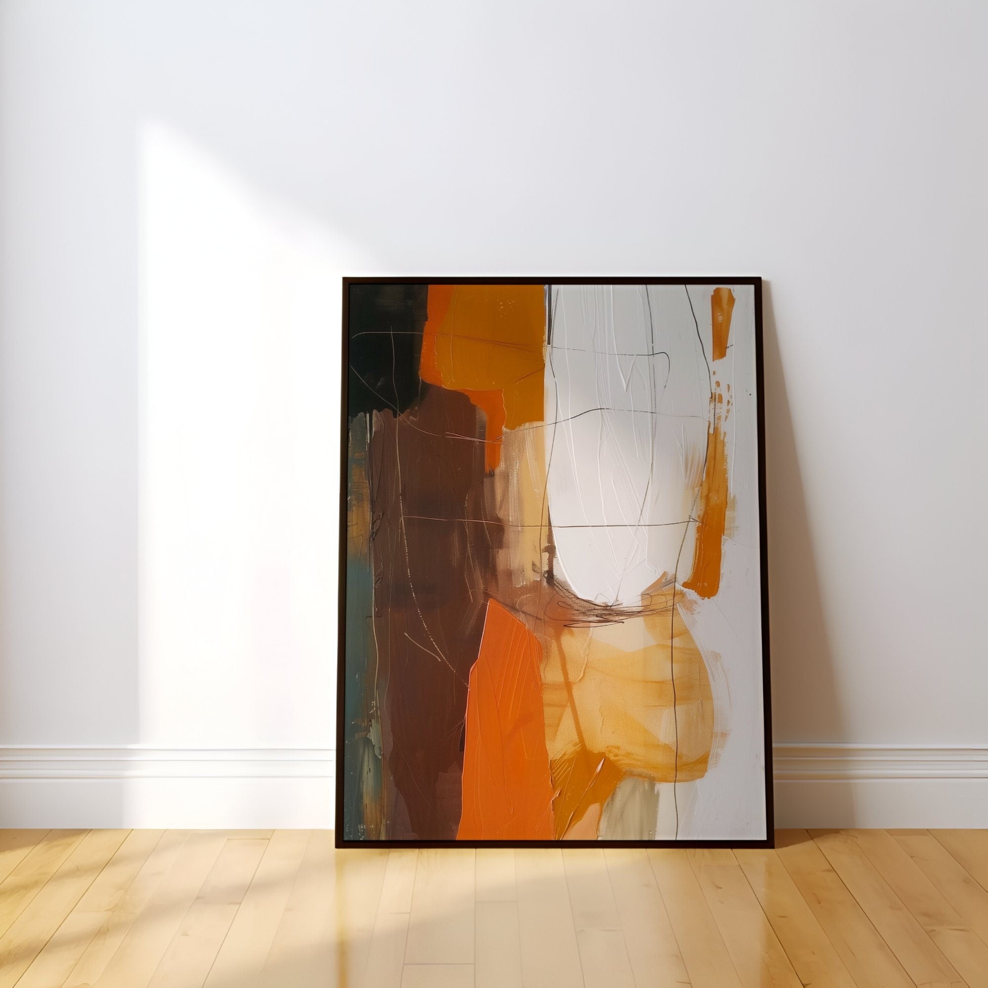 Orange Minimalist Abstract Interactive Wall Art