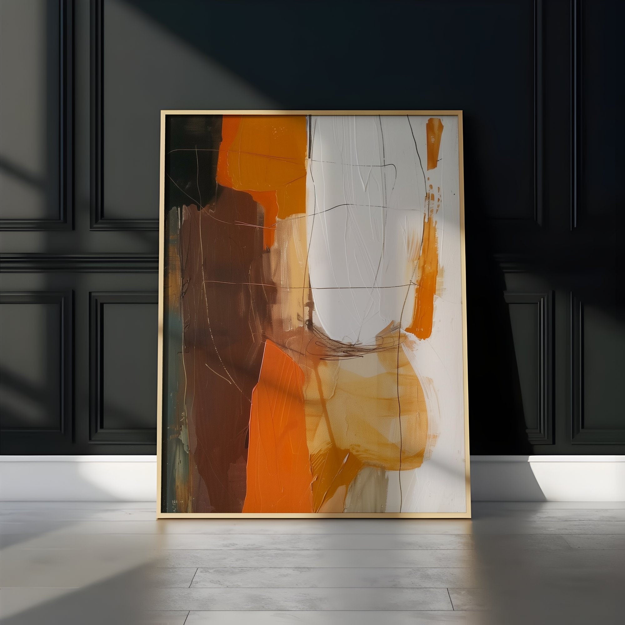 Orange Minimalist Abstract Interactive Wall Art