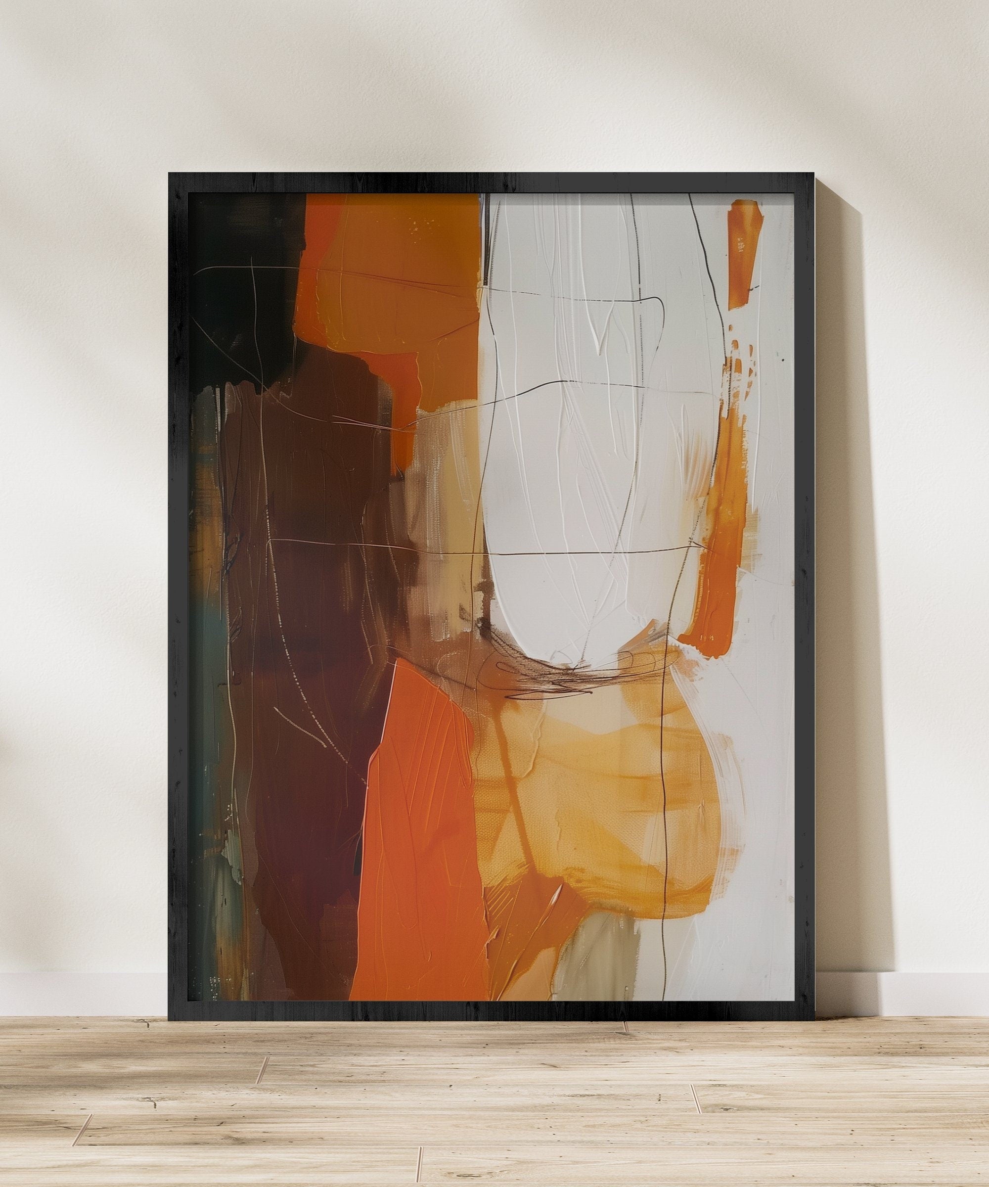 Orange Minimalist Abstract Interactive Wall Art