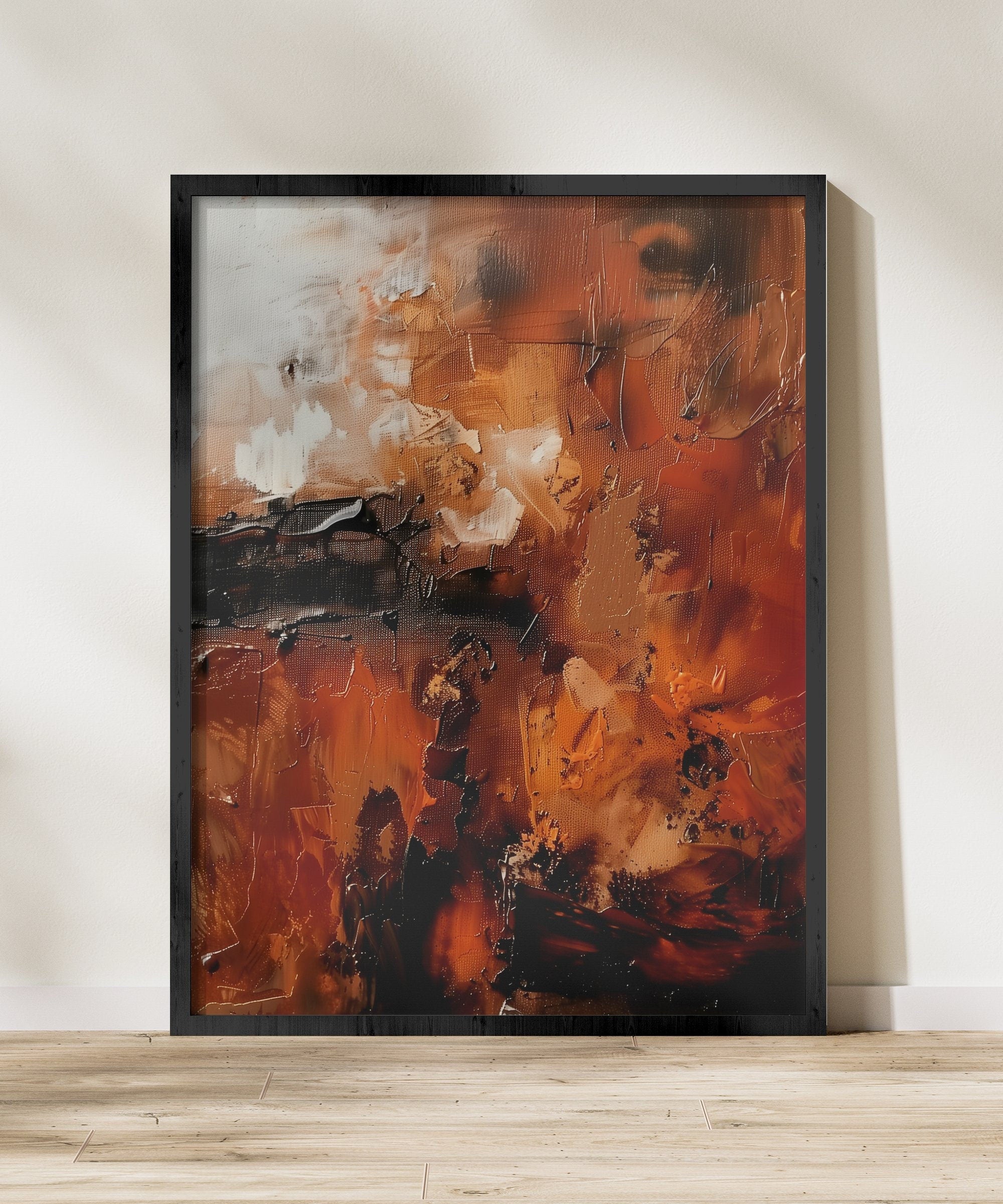 Original Rust & Auburn Abstract Interactive Wall Art